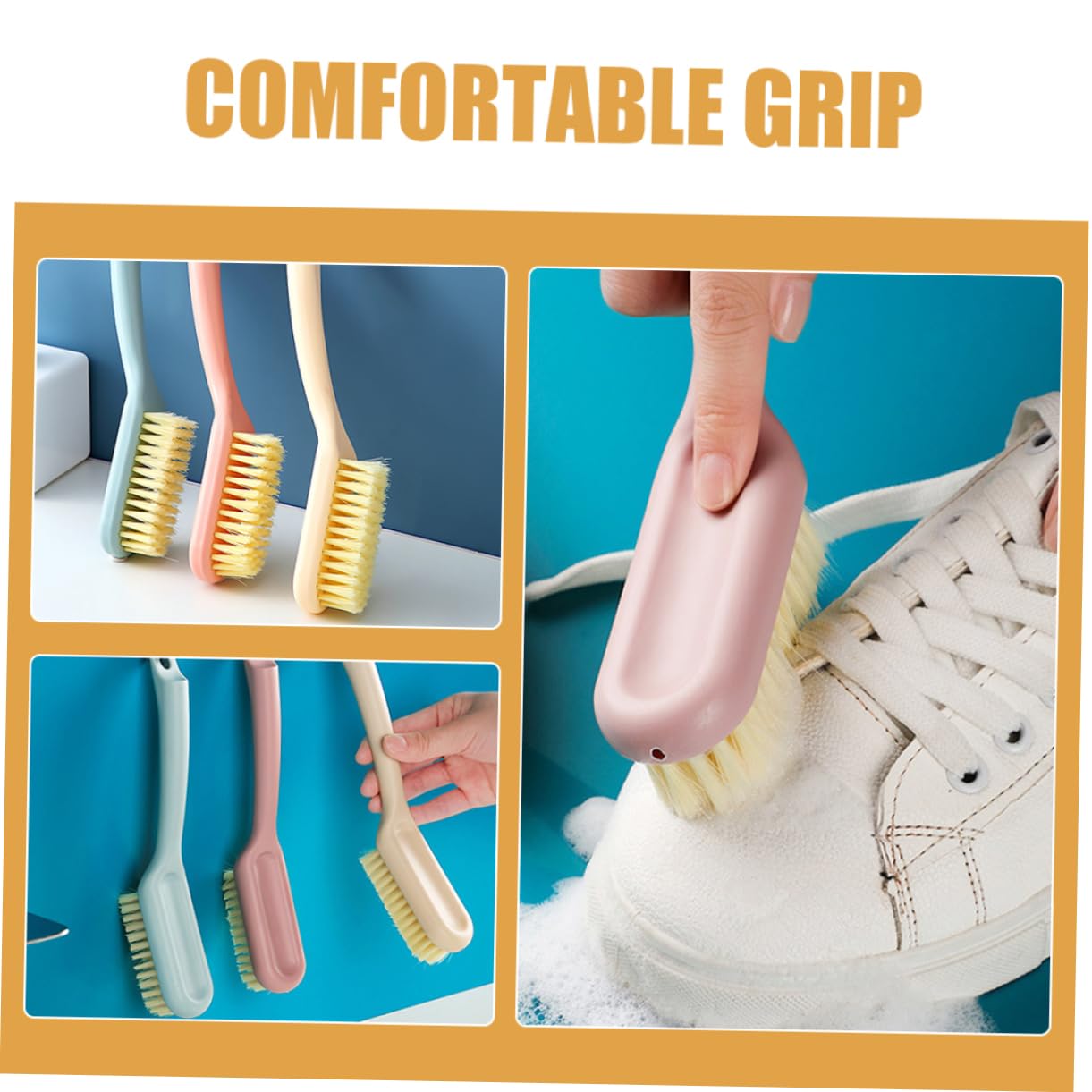 FRCOLOR Cepillo para Zapatos Cepillos para Zapatos Cepillo De Limpieza Cepillo para Fregar Zapatillas Limpiador Duro Limpieza De Cepillo para Limpiar 3 Piezas x 4