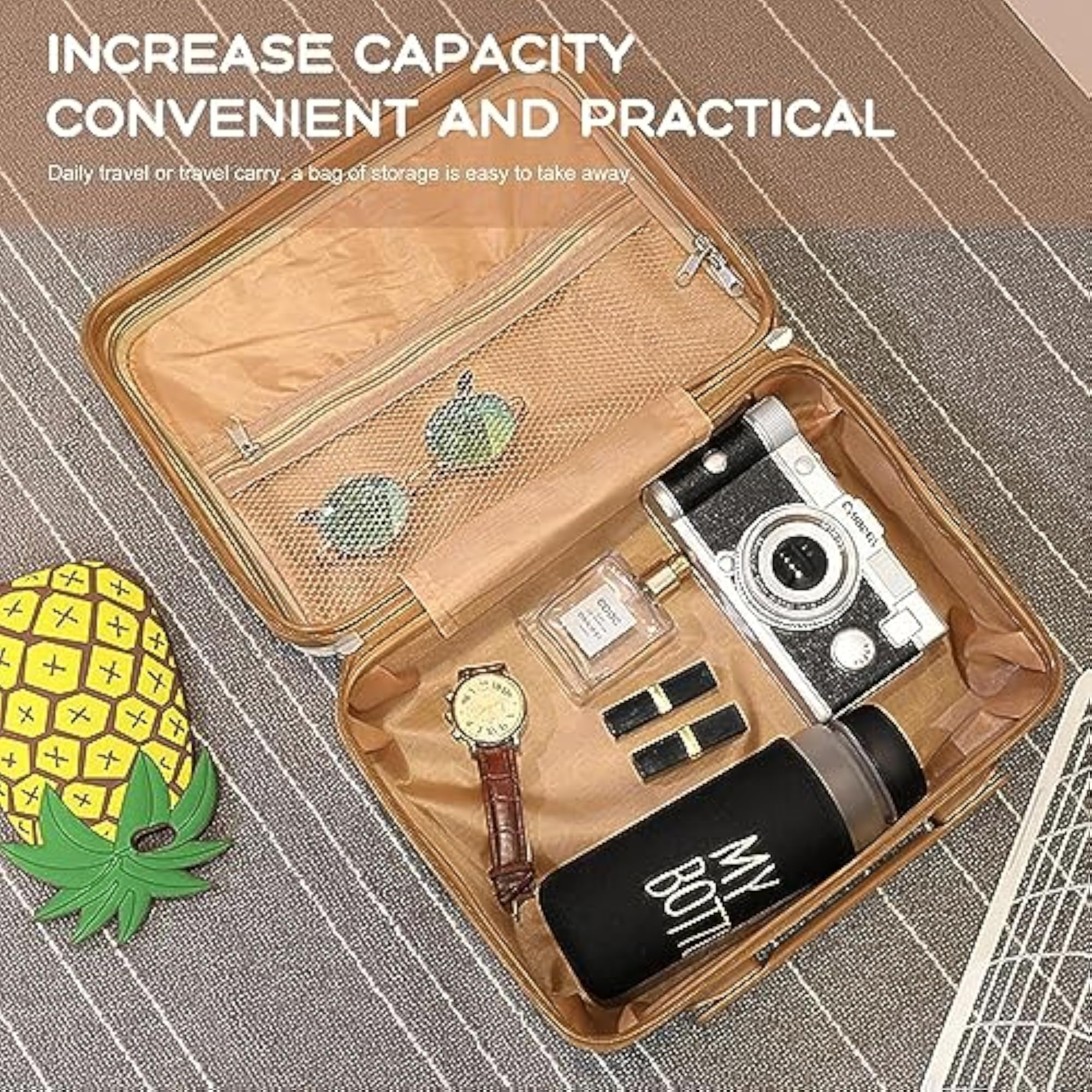 Mini Hard Shell Travel Luggage & Makeup Case for Women