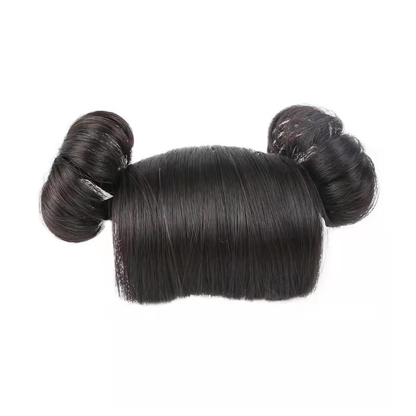 NVOQILIN Bun Headbands Infants Wig Bangs Chignons Hairpiece 1-4T Girls Boy Headwear Lovely Buns Hairband Decors