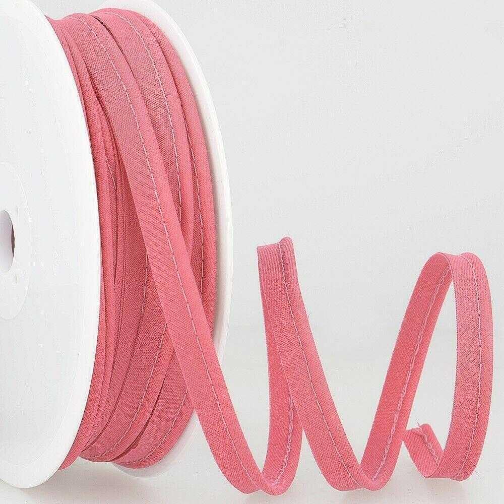 5mm Flanged Piping Cord Polyester Cotton 45 Colours Buy 1 2 Or 4 Metres 801D, 077 Dark Vintage Pink, 2 Metres