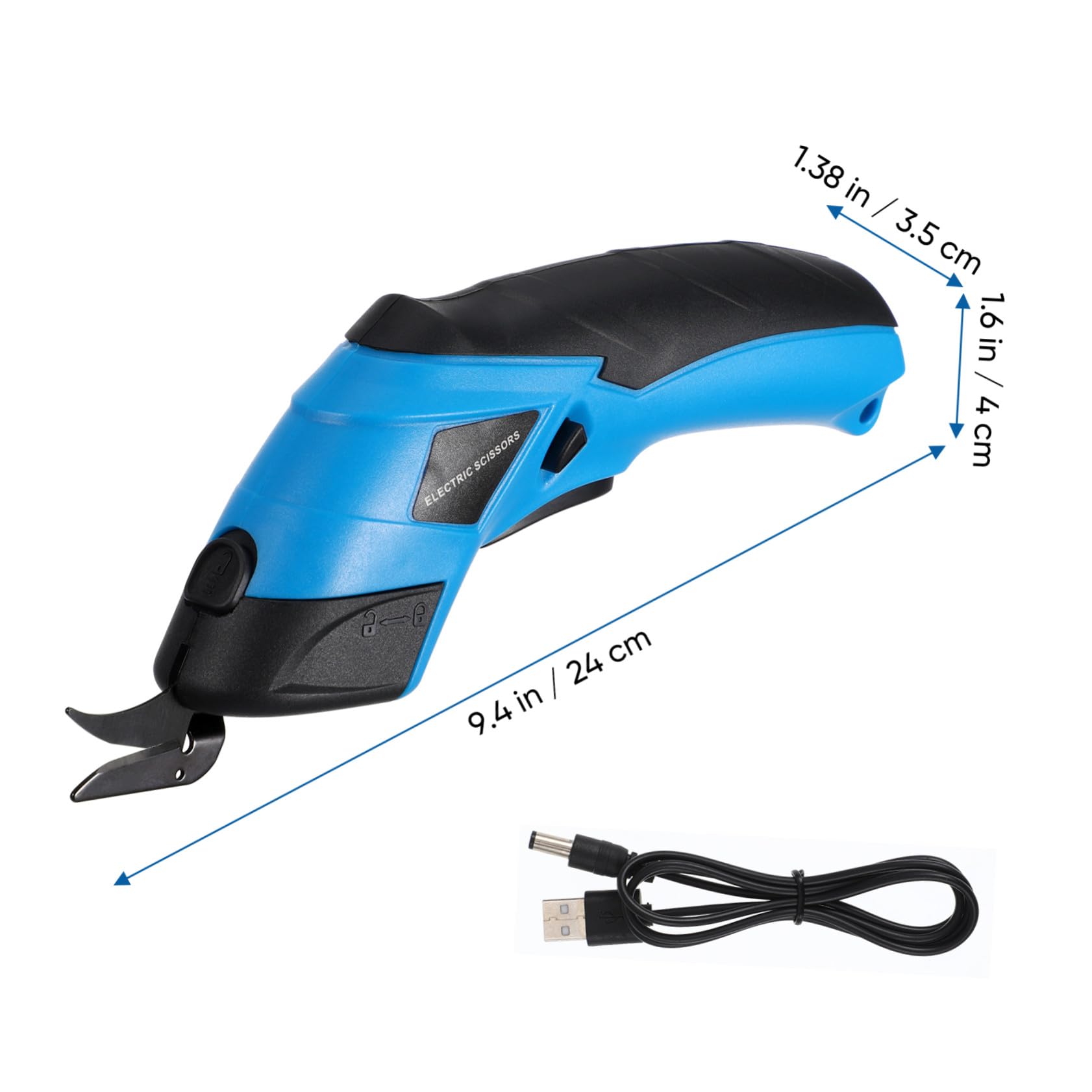 Tijeras Eléctricas para Tela Recargables Inalámbricas 3.6v Acero Manganeso Ergonómicas para Cortar Tela y Cartón Uso Manual Manualidades y Costura Hogar Oficina