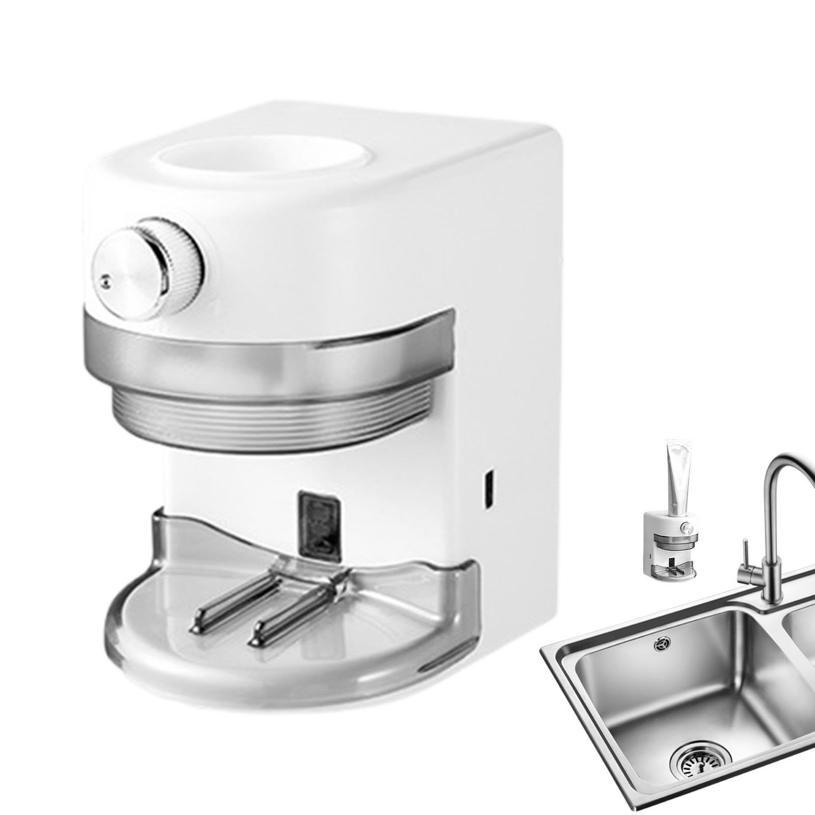 Distributore di Dentifricio Accessorio da Bagno con Fissaggio a Parete | Spremi il dentifricio e portaspazzolino Per l'uso in Dormitorio, Casa e Bagno Interno