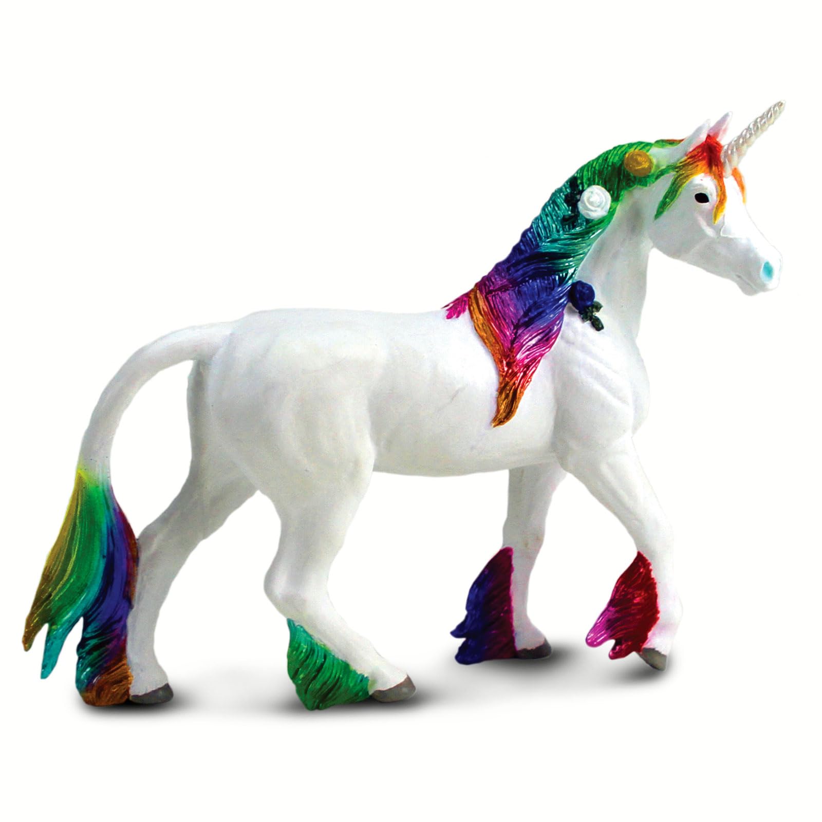 Safari Ltd. Rainbow Unicorn - Realistic 5.5" Mythical Figure - Magical Toy for Girls, Boys, and Kids Ages 3+