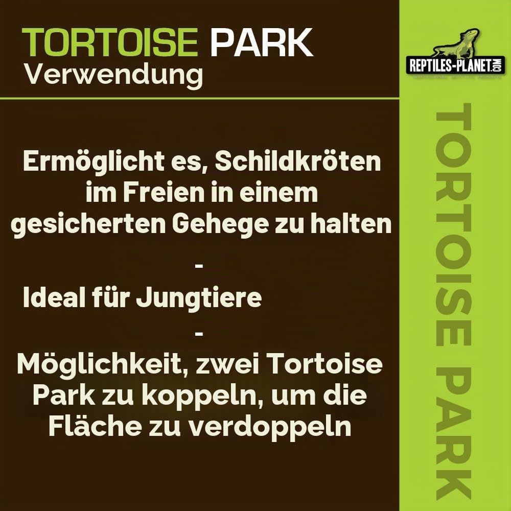 Reptiles Planet Schildkröte Park Outdoor Gehäuse 200 x 100 x 25 cm