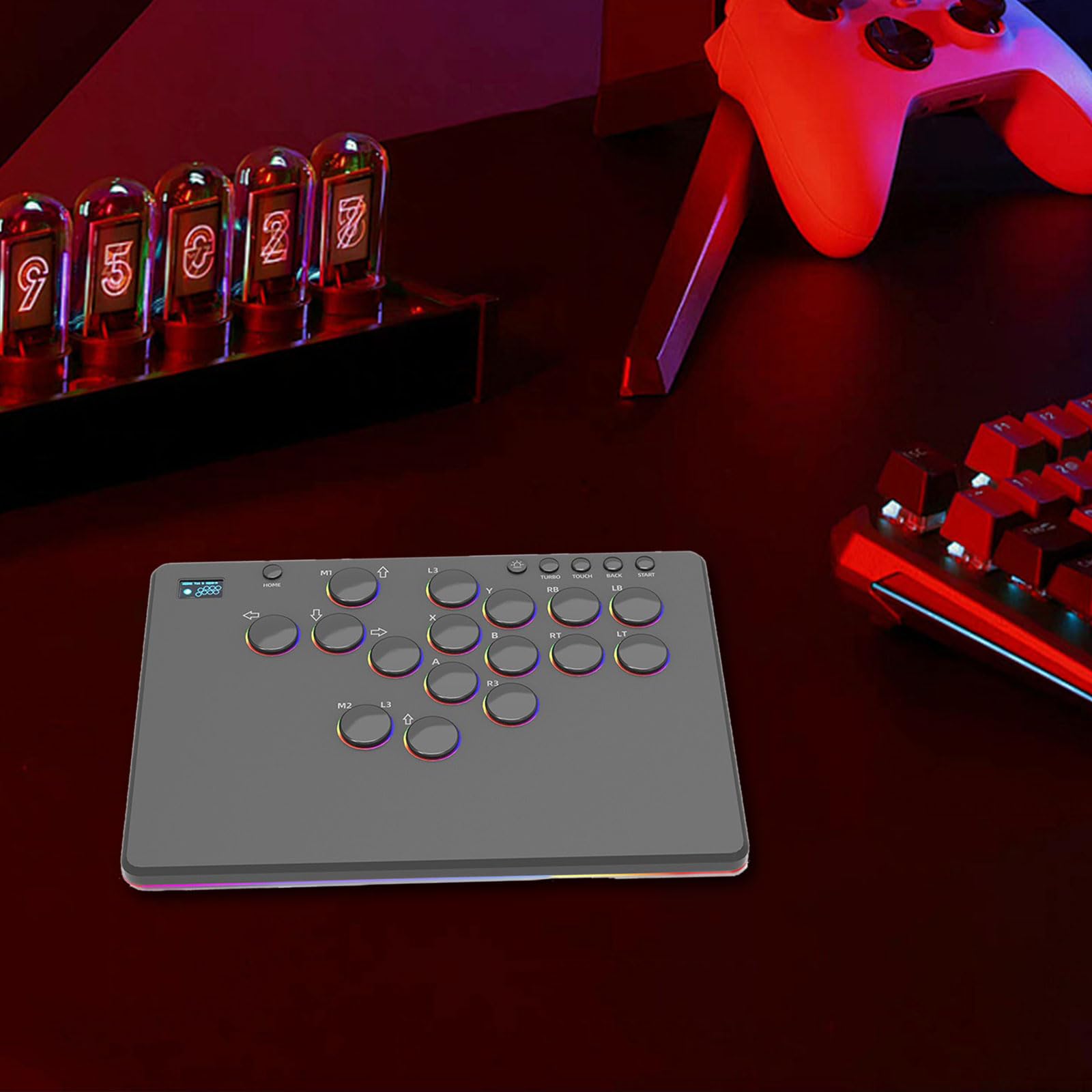 Limtula Joystick da combattimento 3 in 1 per controller del computer Risposta rapida Impugnatura ergonomica Costruzione in metallo e plastica Ingressi reattivi Joystick da gioco ergonomici