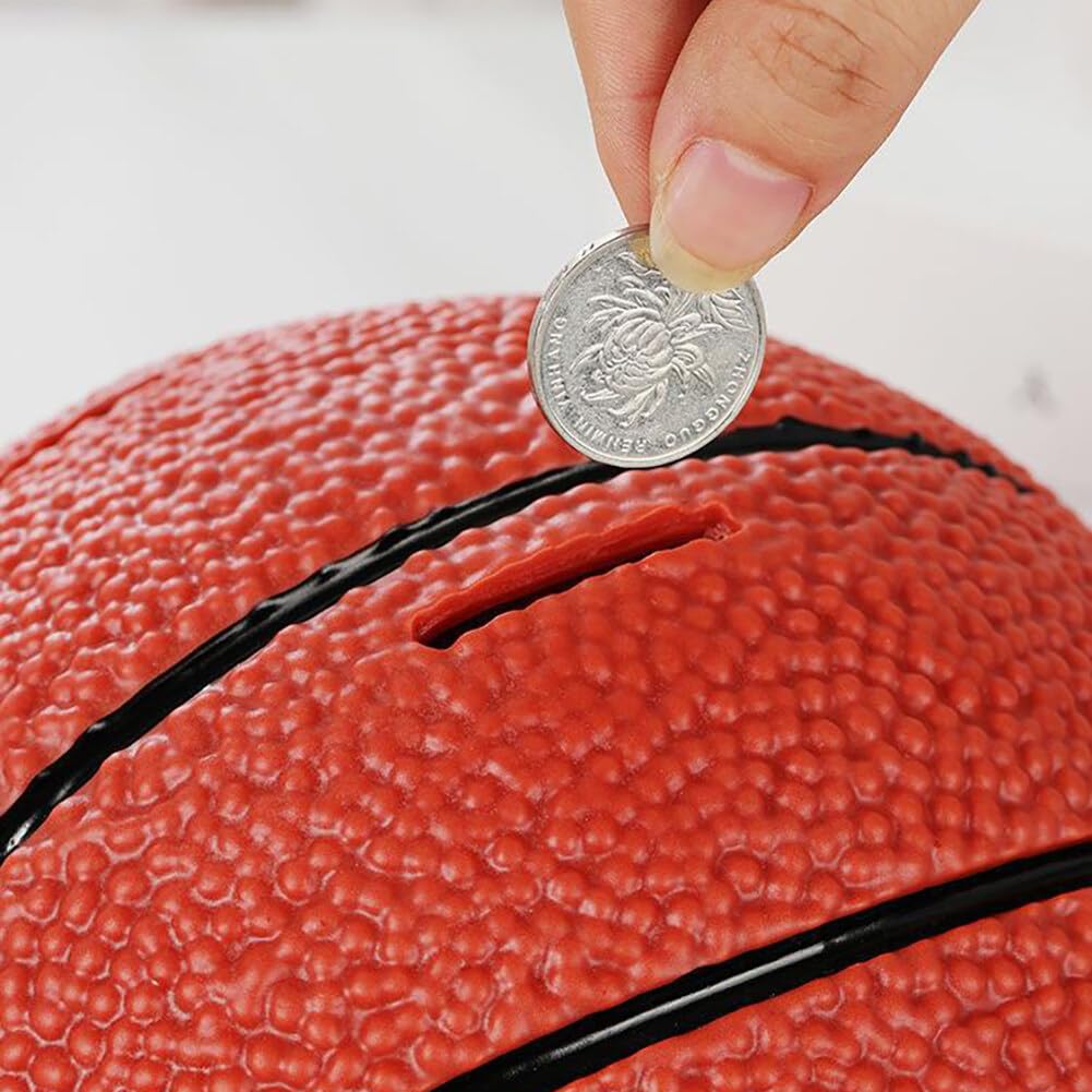 Eforcase Divertente salvadanaio a tema basket per ragazzi, infrangibile, a tema sportivo, salvadanaio, salvadanaio, per ragazze, ragazzi, adulti, decorazione per camera da letto