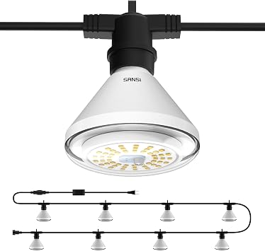 SANSI 192W String LED Grow Light, 1500W Equiv. Full Spectrum 4000K Daylight Plant Light, 120 Wide Beam Angle IP54 Waterproof High PPFD LED Lamp Outdoor for Greenhouse