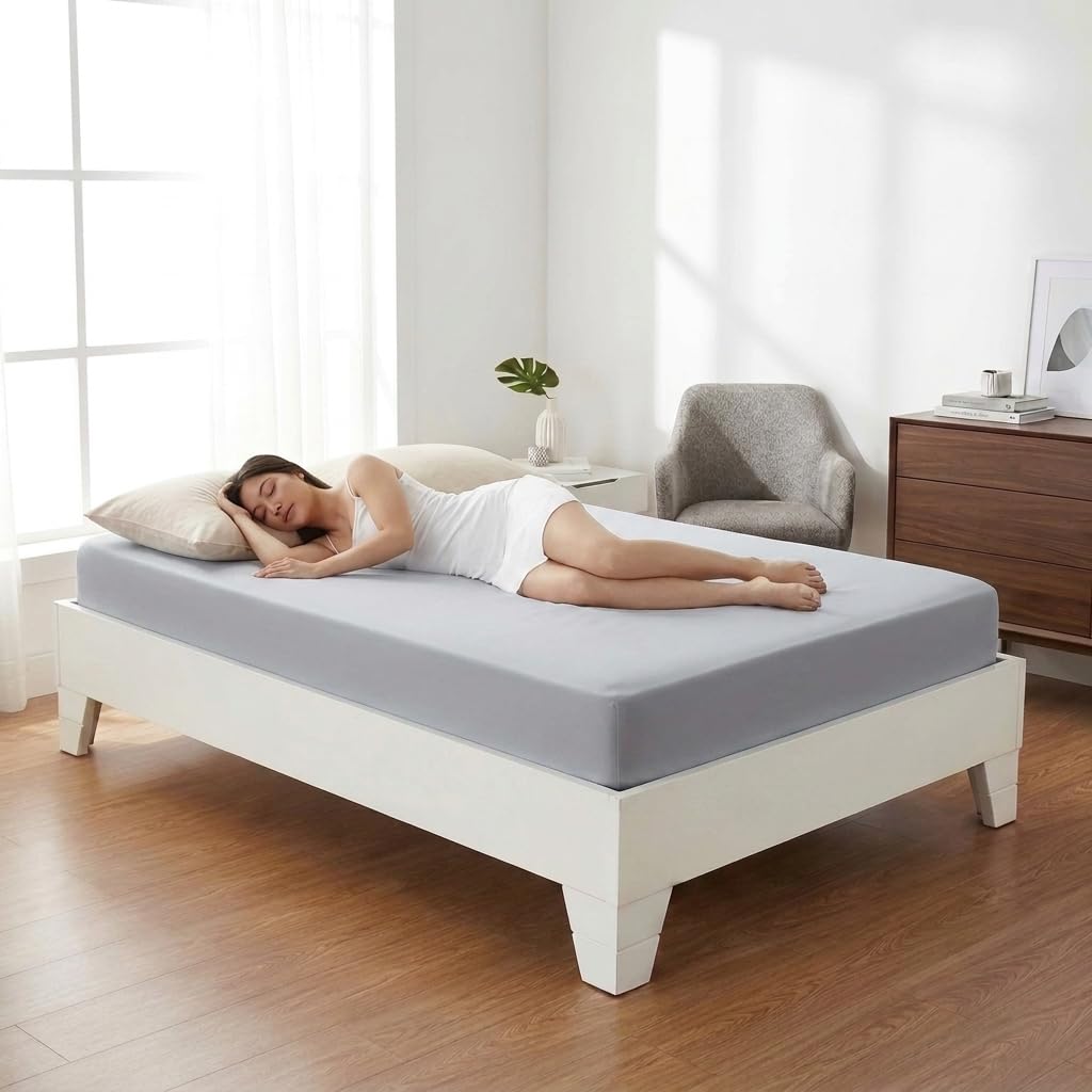 Caleffi - Double Bed Sheets 140 x 200 x 30 – Microfibre Bed Sheet with Elasticated Corners for Double Bed – Fitted Sheets with Elasticated Corners Oeko Tex Certified