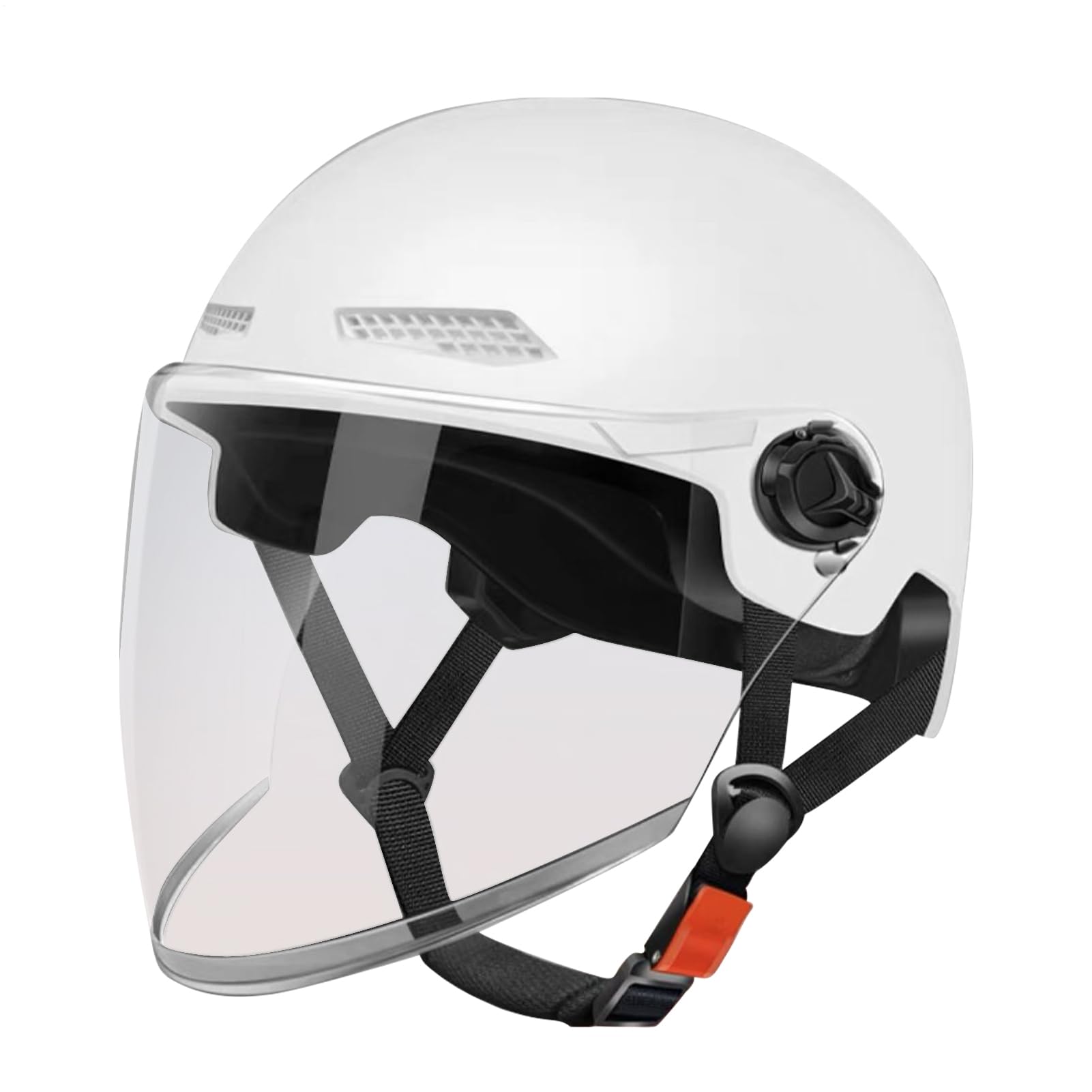 Half Helmet – Motorcycle Helmets | Open Face Sun Protection Retro Quick Release Hat | Women Youth Riding Motor Scooter ATV Electric Bike Motocross Racing | Lightweight Protective Gear Stylish Headwear