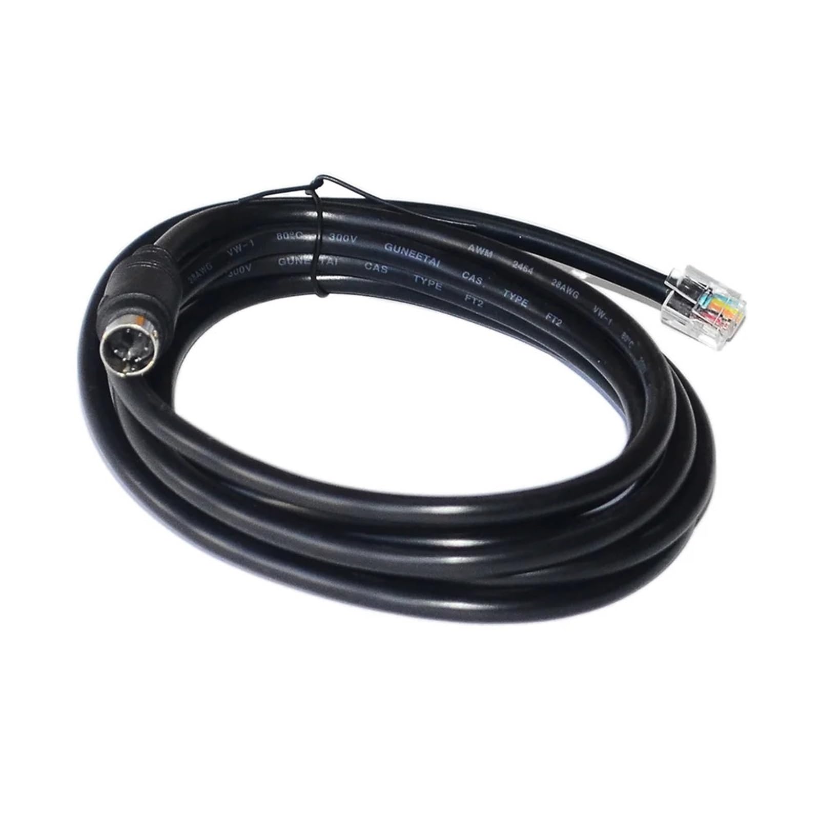 DYLYYDS 2M Mini DIN 6PIN to RJ12 6P6C Connector Cable for FANA Pedals/SHIFTERS to FANA Wheels KABLE PS/2 to RJ12 6PIN Cable(5m)