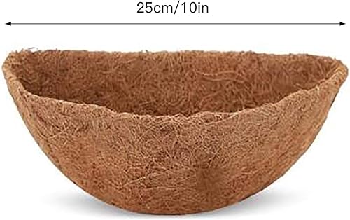 Miniatura 7 de Cuenca colgante de coco, maceta semicircular, revestimientos de coco para cestas colgantes de pared, cesta de flores de fibra de coco, cesta para