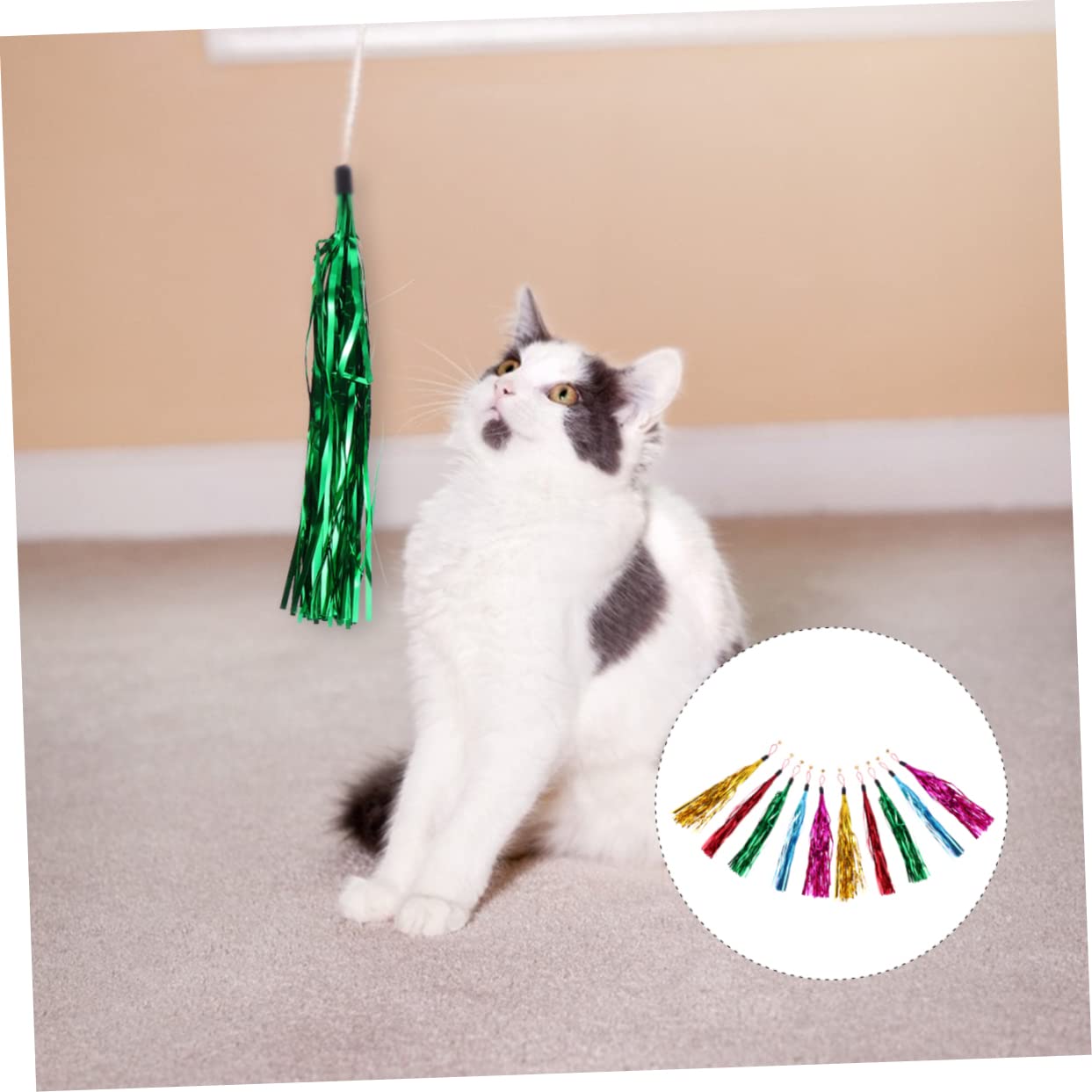 Interaktives Katzenspielzeug, weicher(Assorted Colorx3pcs,27X5CMx3pcs)