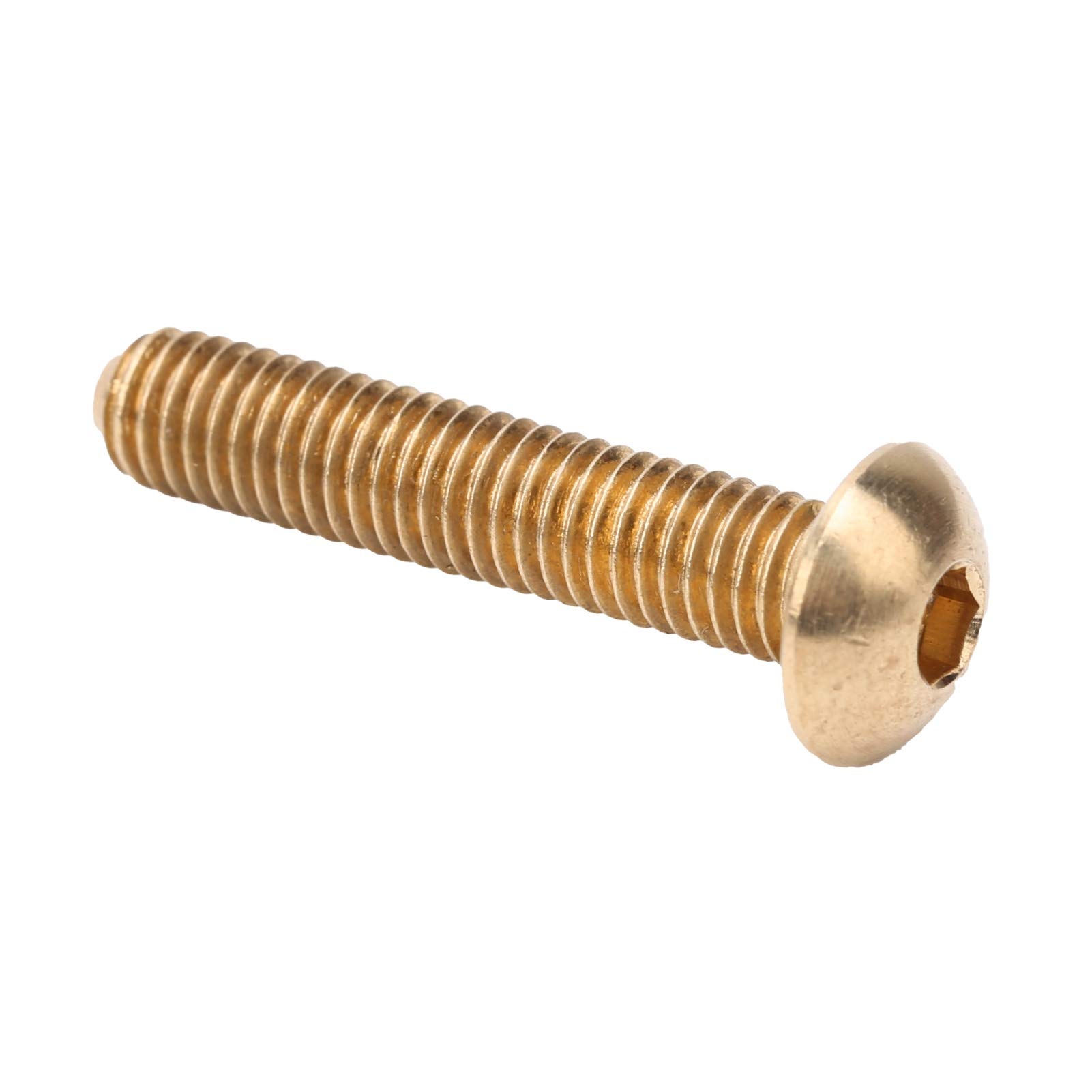 50 piezas de tornillos hexagonales de cabeza redonda, sujetadores de cobre M5, tornillos industriales de cobre puro antióxido con roscas profundas para maquinaria y aplicaciones (M5*25mm)