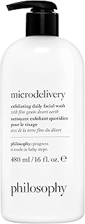 microdelivery exfoliating daily facial wash - with fine grain desert earth & gentle amino acids - scrubs away impurities & dead skin cells to alleviate dryness and rough texture