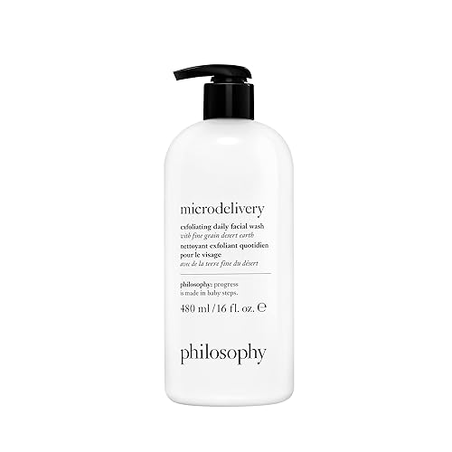 philosophy microdelivery exfoliating daily facial wash - with fine grain desert earth & gentle amino acids - scrubs away impurities & dead skin