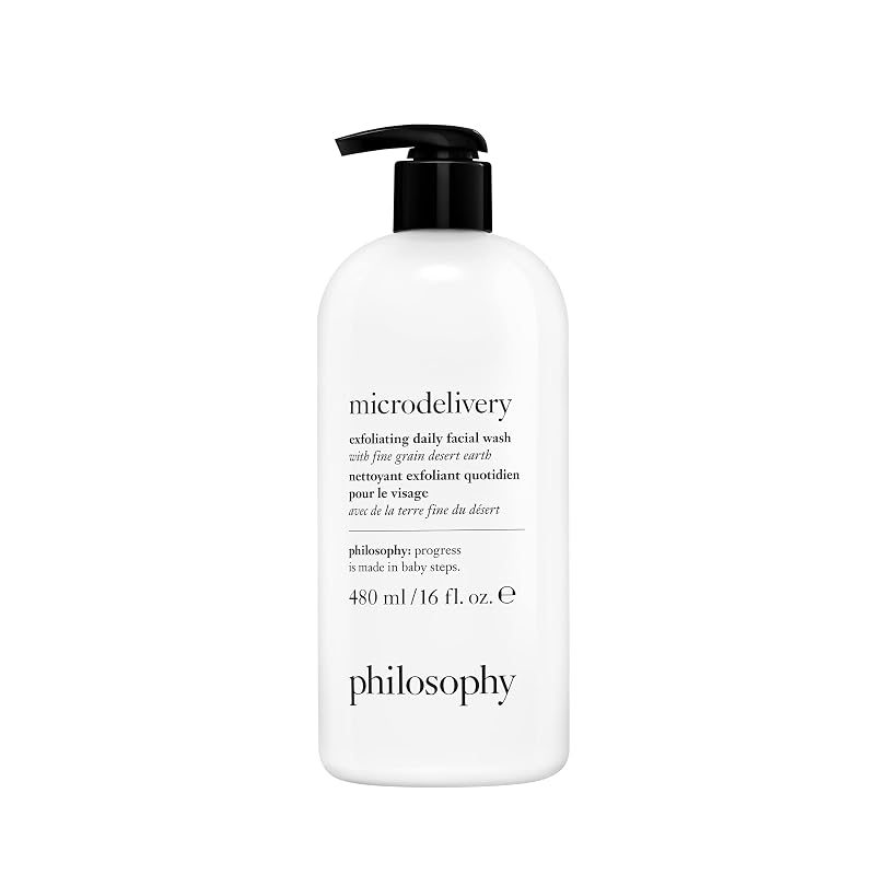 philosophy microdelivery sabonete facial esfoliante diário com grânulos finos de terra desértica e aminoácidos