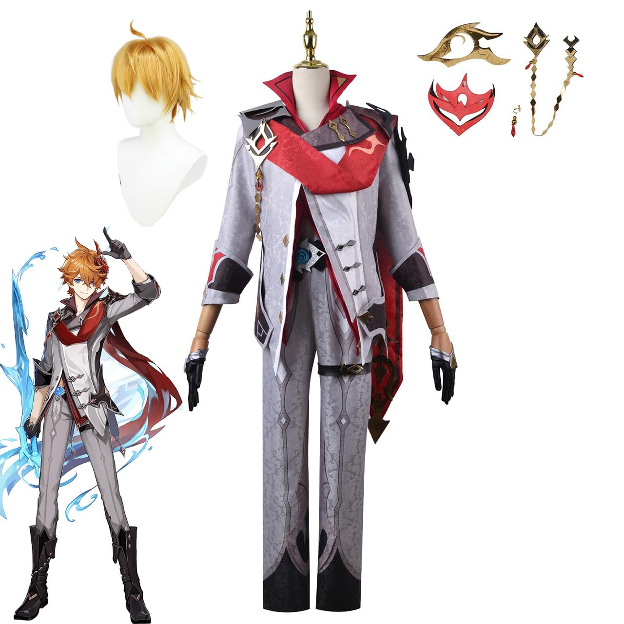 原神 公子 コスプレ衣装ウィッグ付き Amazon | 原神 タルタリヤ 公子 コスプレ衣装 原神 げんしん