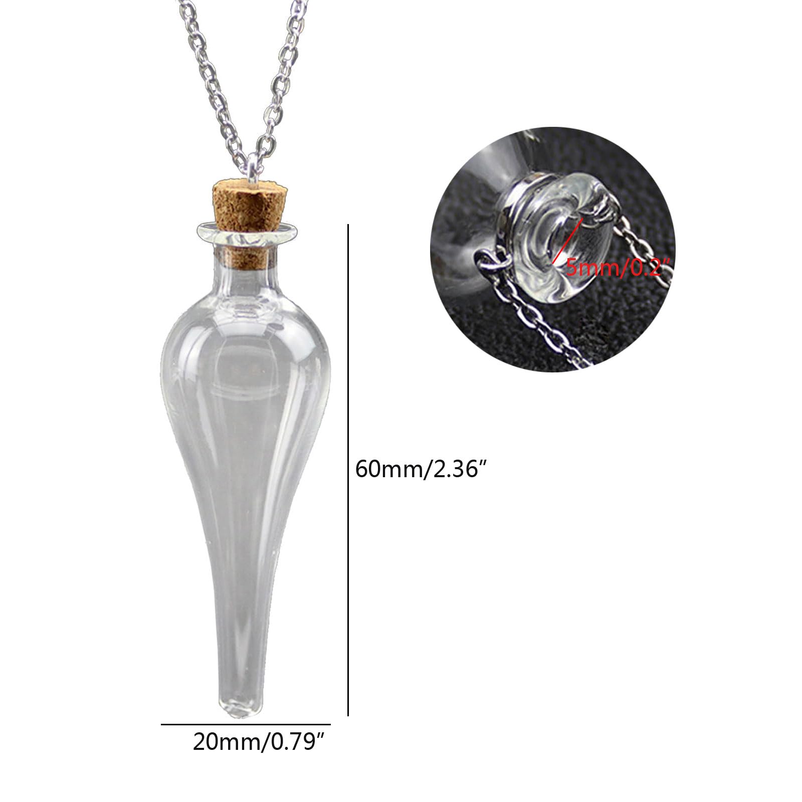 Amazon.com: ZORESCOLEO Vintage Glass Bottle Necklace Cork Potion