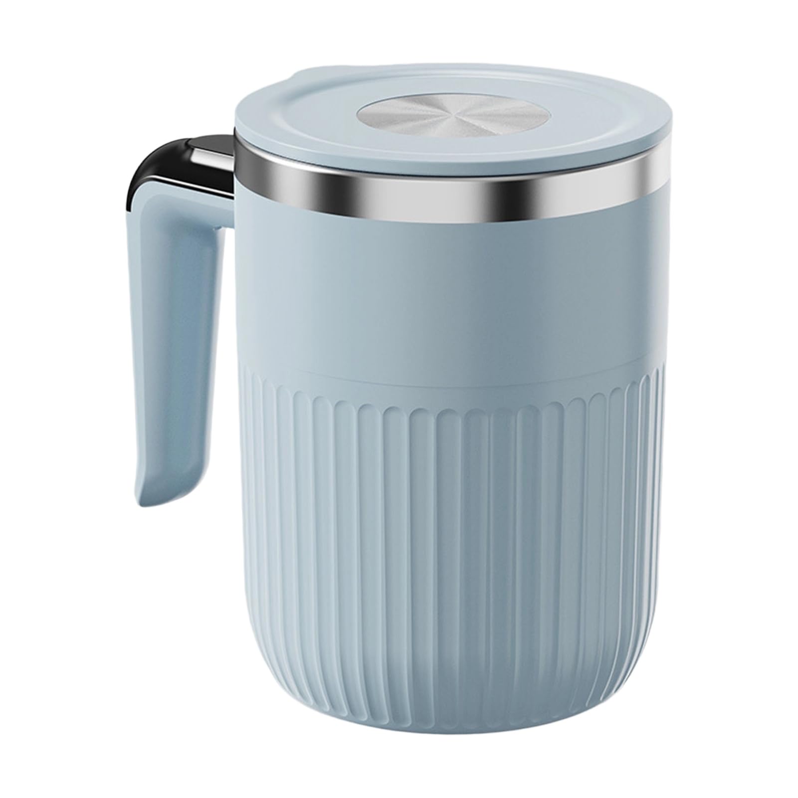 Tfaoys Blue Stirring Coffee Cup Leakproof Mixing Coffee Cup 316 Stainless Steel Texture Suitable For Beverage Enthusiasts Present Automatic Stirrer