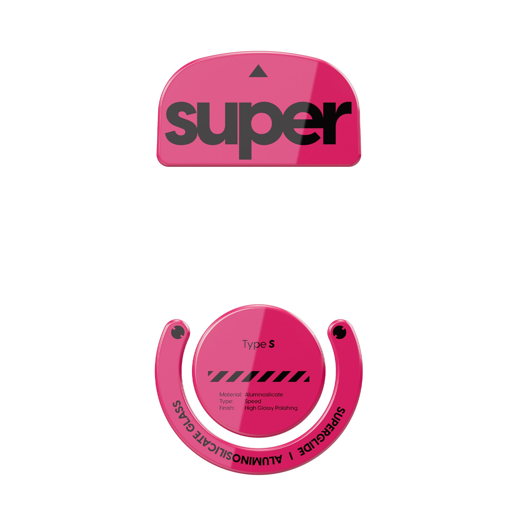 Pulsar Gaming Gears Superglide Type-S Skates per GPro X Superlight, Magenta | Ultra-Fast Scorrimento fluido, Attrito ultra basso, Vetro alluminosilicato resistente, Tracking preciso
