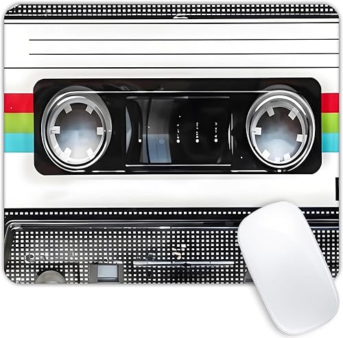 Alfombrilla de mouse de casete retro para rascar, alfombrilla de mouse personalizada, base de goma antideslizante, alfombrilla de mouse para