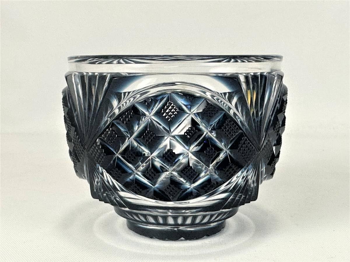 値下】島津薩摩切子 色被せガラス 切子小付鉢 セット 値下】島津薩摩