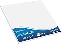 Vista 45 de Mega Format Hojas de plástico de PVC expandido, hoja blanca rígida de 6 x 12 pulgadas para manualidades, señalización y exhibiciones, tablero de PVC