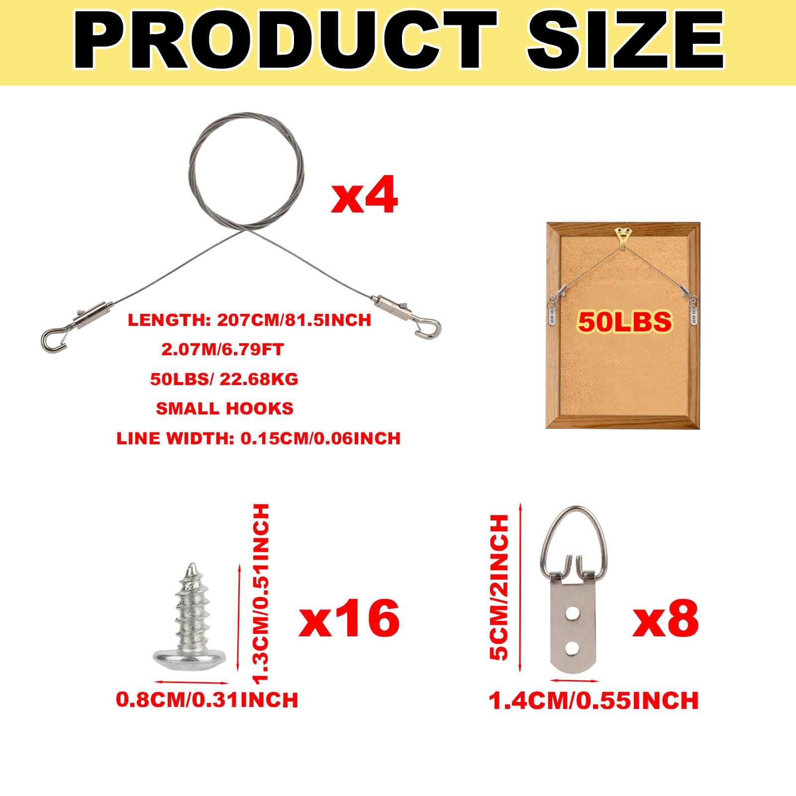 Adjustable Picture Hanging Wire Kit - Image 2
