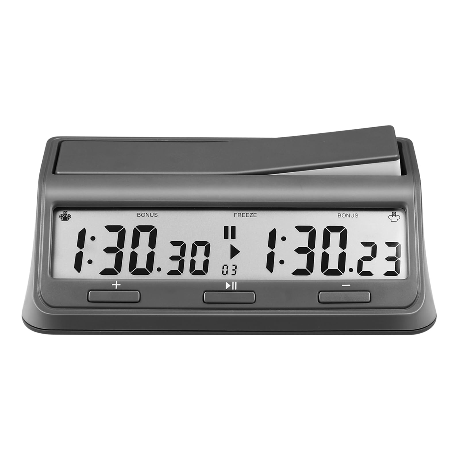 Professionelle Digitale Schachuhr für 2 Spieler 37 voreingestellte Programme Countdown Verzögerungsmodi LCD-Display für Schach und chinesisches Schach