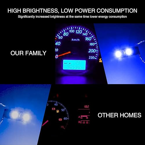 Miniatura 7 de 10 luces LED T5 para tablero de instrumentos de automóvil, 6000 K de alto brillo 3030 3SMD, repuesto de indicador de instrumento de chip, 74 73 37