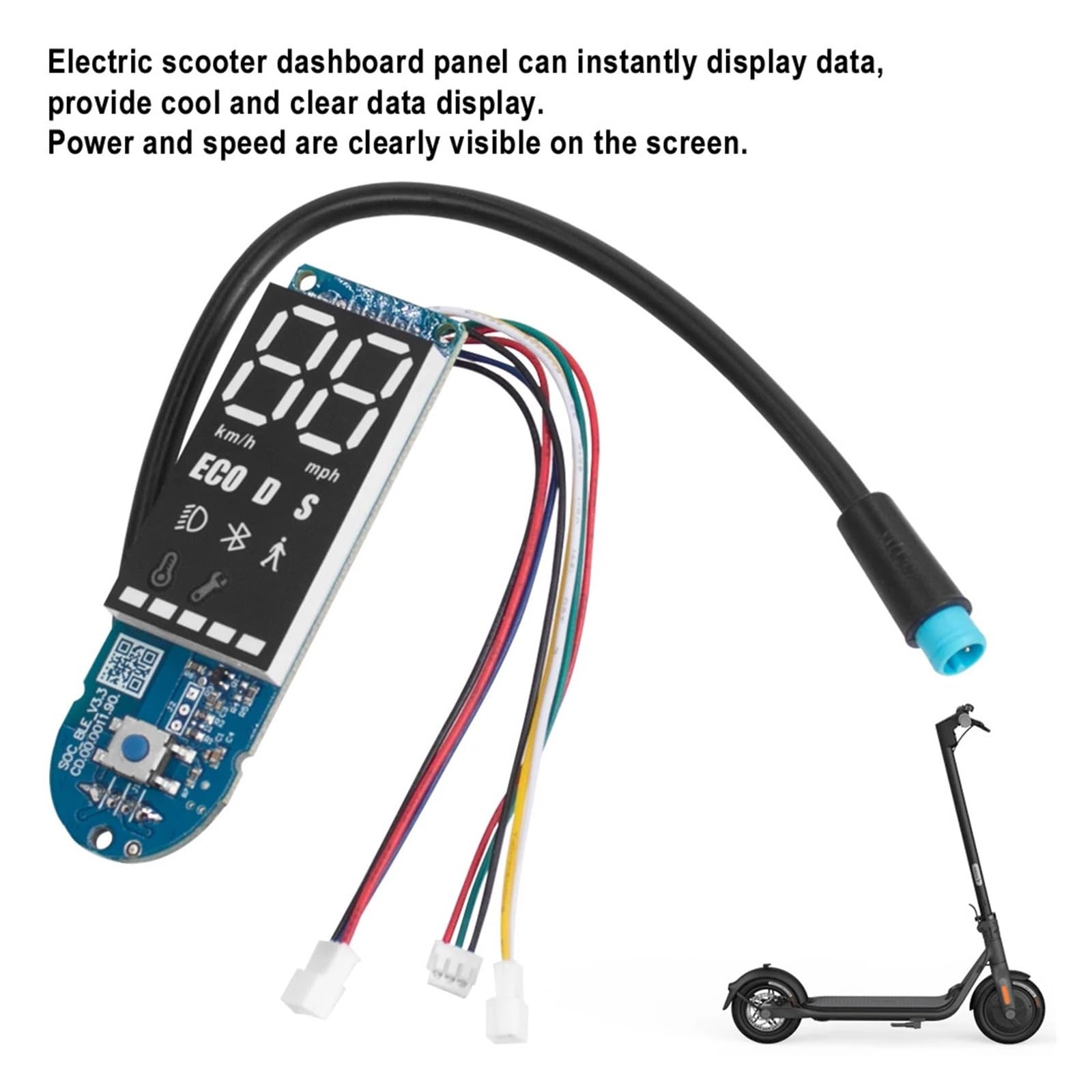 Pannello display del circuito Bluetooth Cruscotto, for Ninebot, for scooter elettrico F20 F30 F40 Custodia protettiva in plastica Visualizza Shell Cruscotto per scooter elettrico(Dashboard)