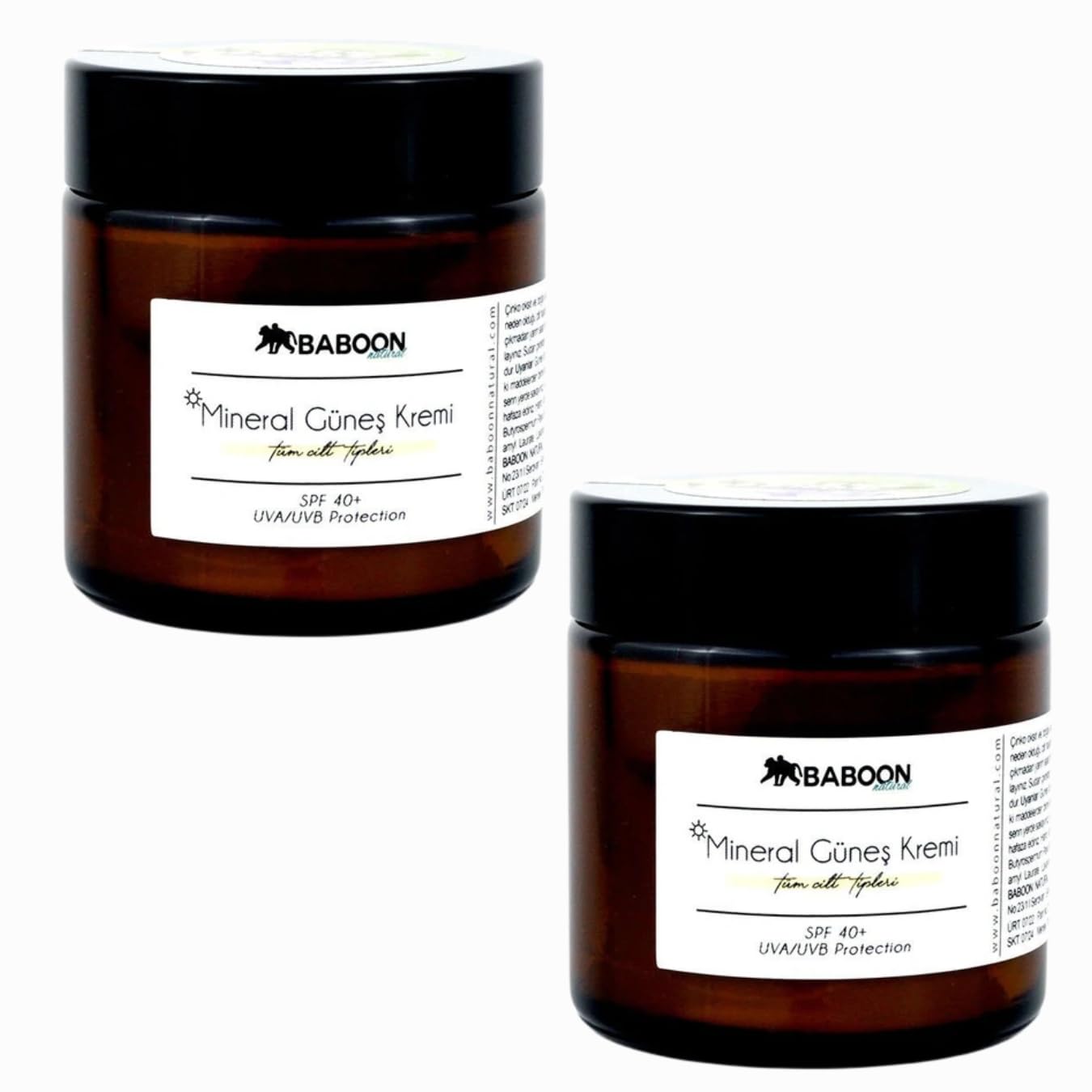 Natural Mineral Sunscreen Non Nano Zinc Oxide SPF 40 100 ml - Pack of 2