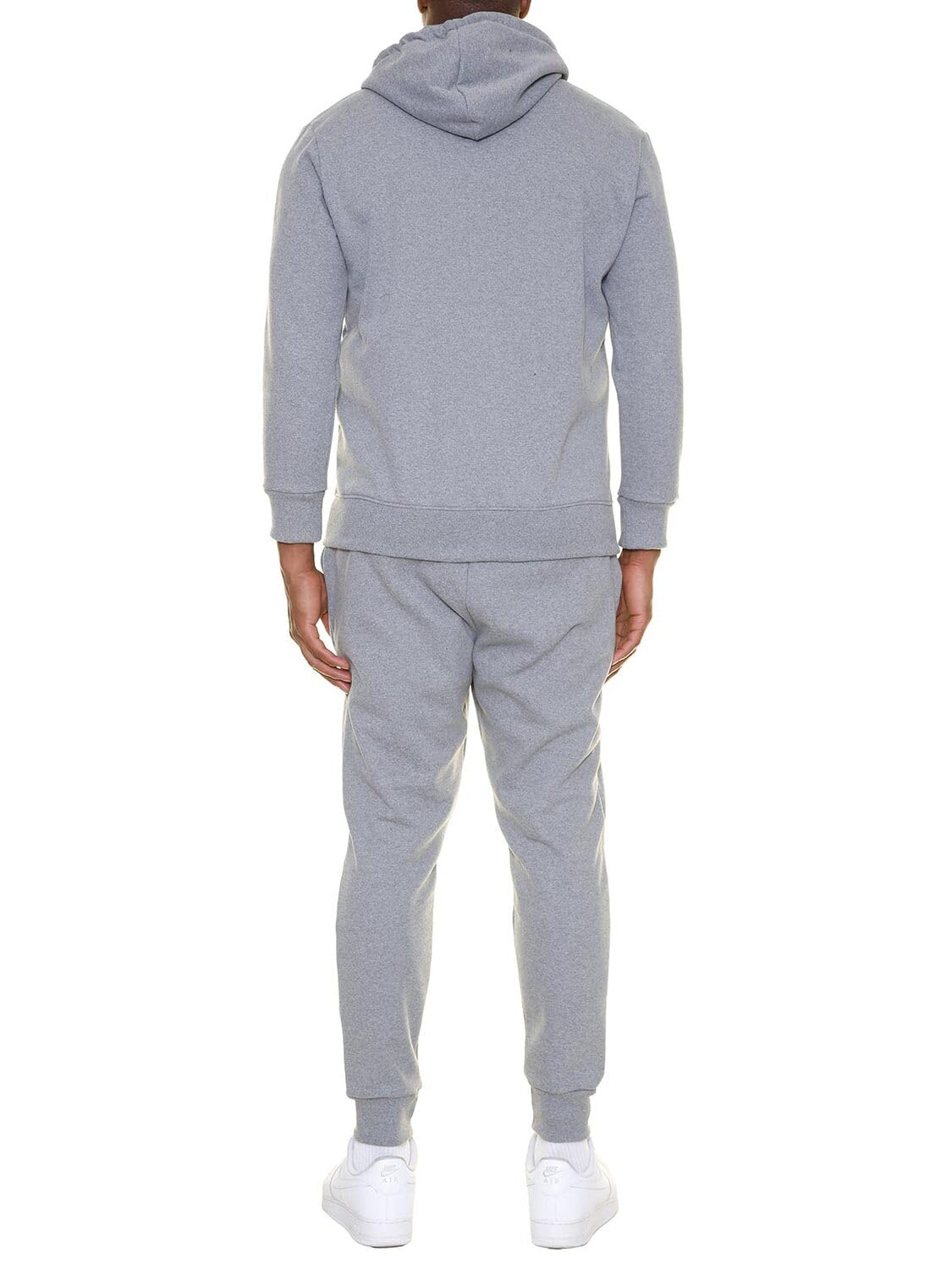 Tuta da ginnastica completo sportivo da uomo taglie forti (IT, Testo, 6XL, GRIGIO MELANGE)