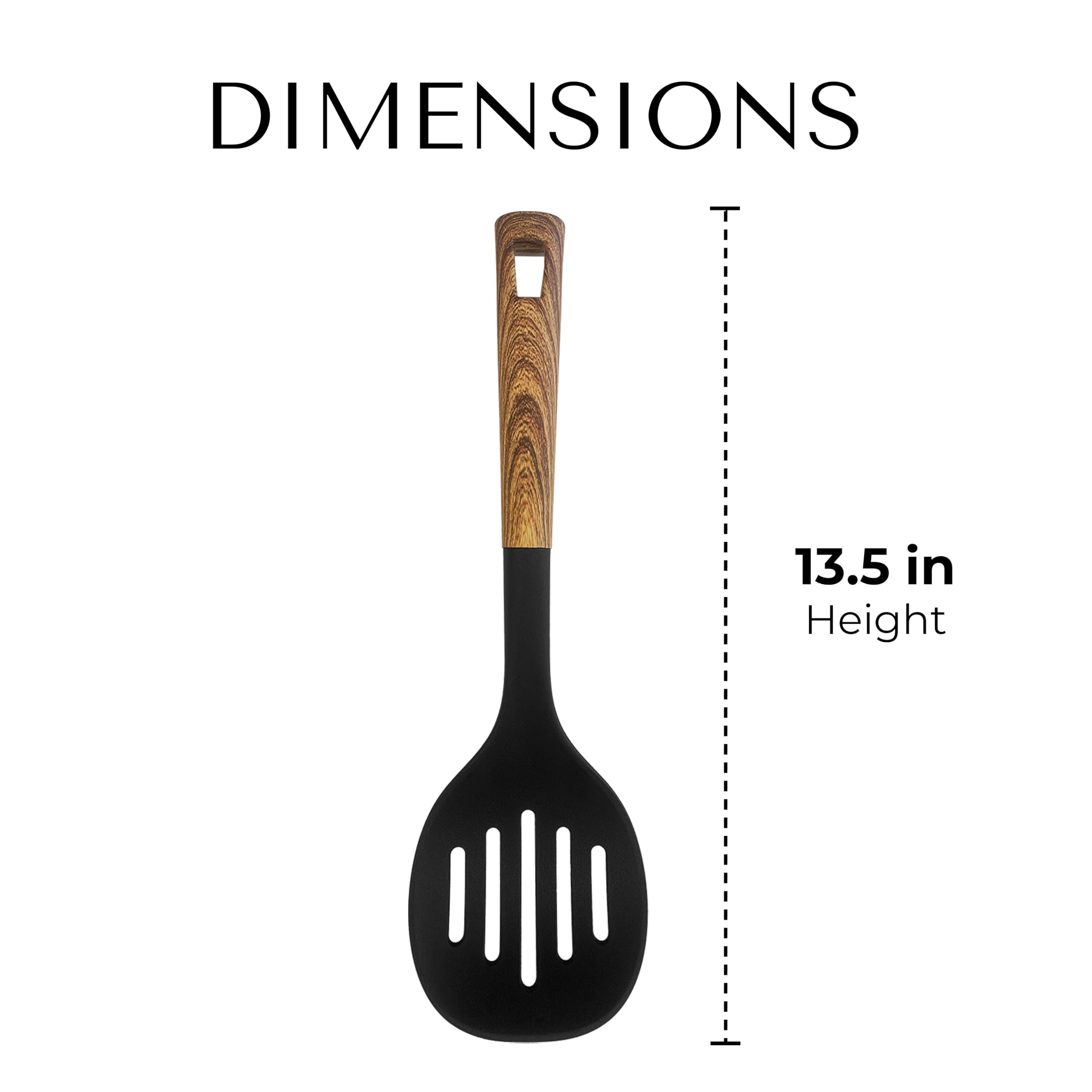 JS Gourmet Juego de 6 utensilios de cocina, resistentes al calor, antiarañazos, juego de cucharas de cocina de nailon para utensilios de cocina antiadherentes, con asas ergonómicas y suaves al tacto
