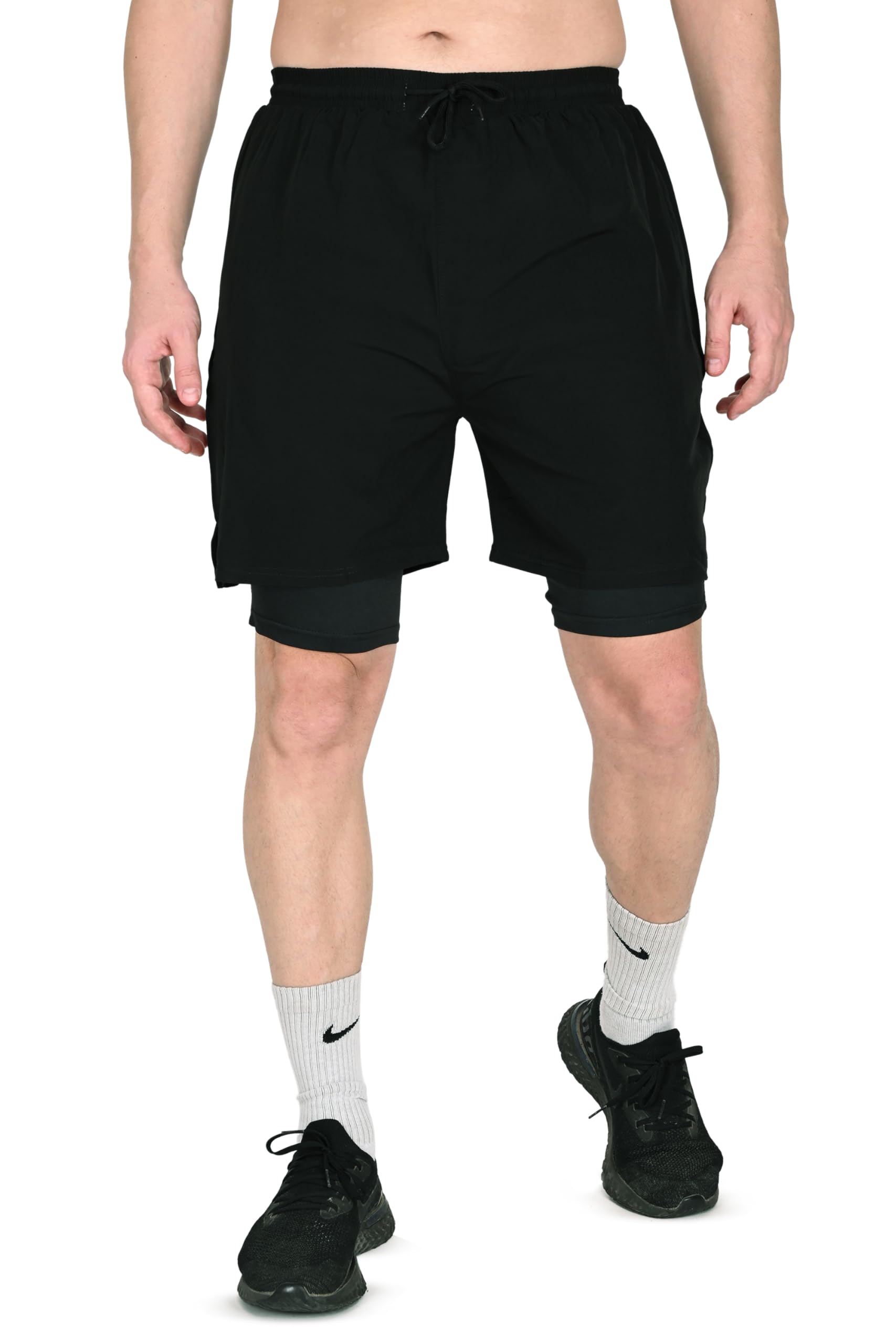 cult of clothes Men’s 2 in 1 Active Dual Shorts with Inner Tights | Double Layer Gym Shorts | Running, Training & Sports Shorts with Pocket | (S to 6XL)-picture-39