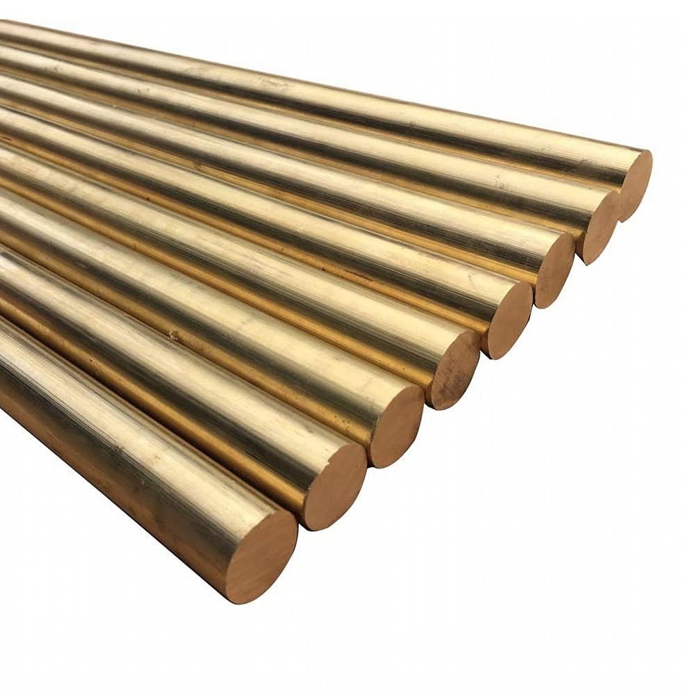 2 okrągłe mosiężne pręty o długości 50 cm, 2 mm i 15 mm do uchwytu noża, okrągły drut do modelarstwa (12 mm x 50 cm)