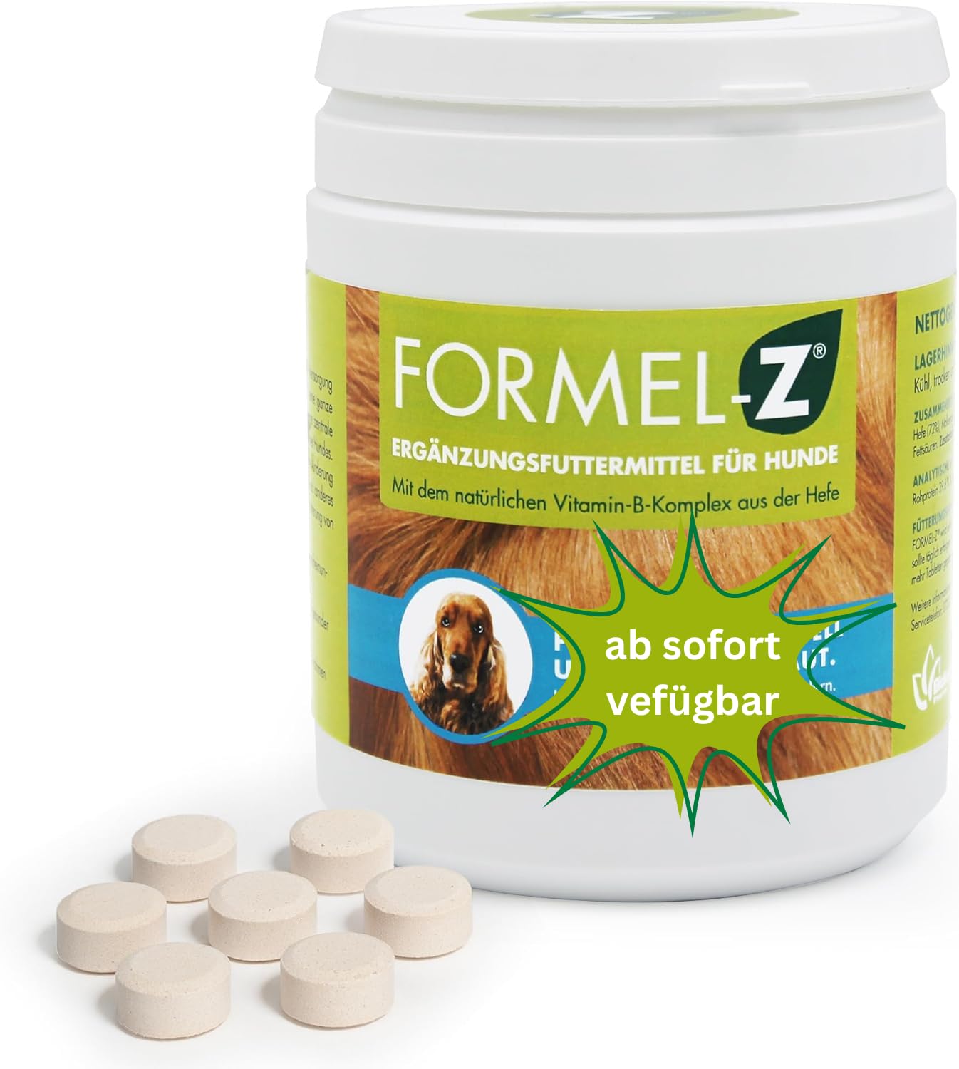 Soin du pelage et protection de la peau pour chiens - Testé en étude - Sans produits chimiques ni additifs - Développé par des experts - Avec complexe naturel de vitamine B - Acceptation