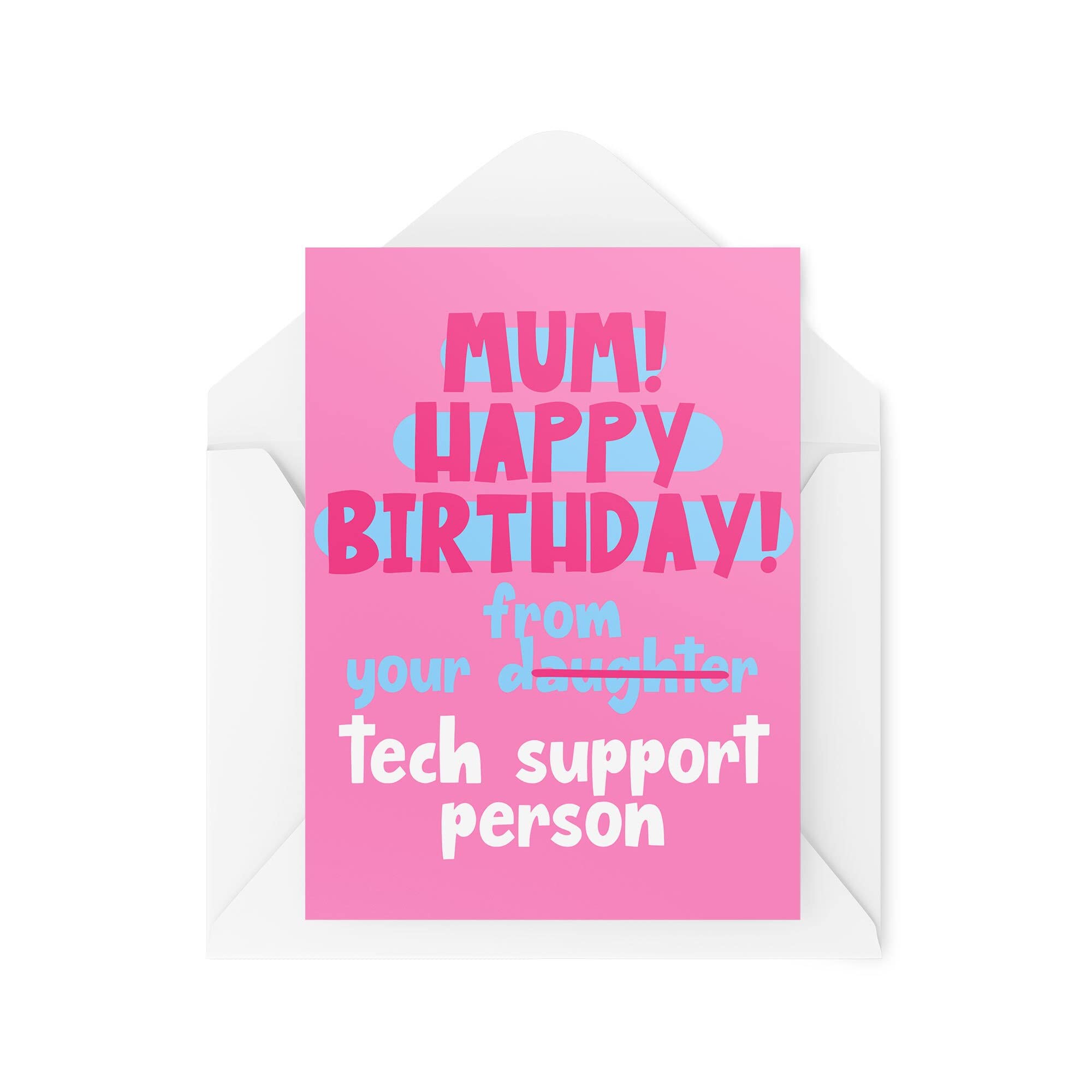Funny Novelty Greeting Cards | Happy Birthday From Your Daughter | Birthday Mum Mother Mummy Banter Best Friend Funny Joke | CBH1245