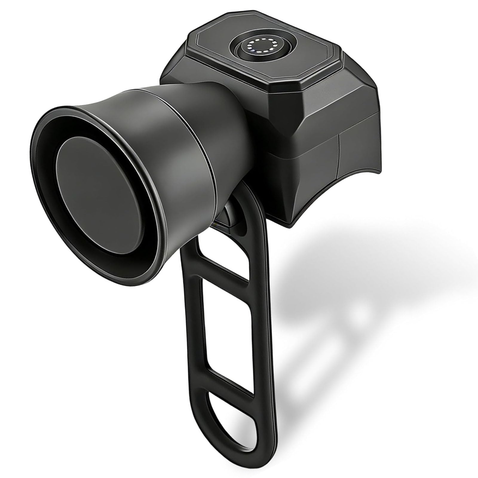 Black Bike Horn, 120bd Loud Bell with 5 Sound Modes Reliable Bicycle Bell for Daily Commutes, Minimalist Safety Alert Ring for Mountain Bikes, Road Bicycles and Electric Scooter Accessories