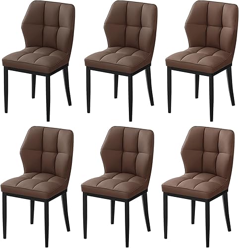 Miniatura 87 de Bekrvio Sillas de Comedor - Juego de 6 sillas de comedor modernas de mediados de siglo, sillas de comedor tapizadas sin brazos, sillas de comedor de