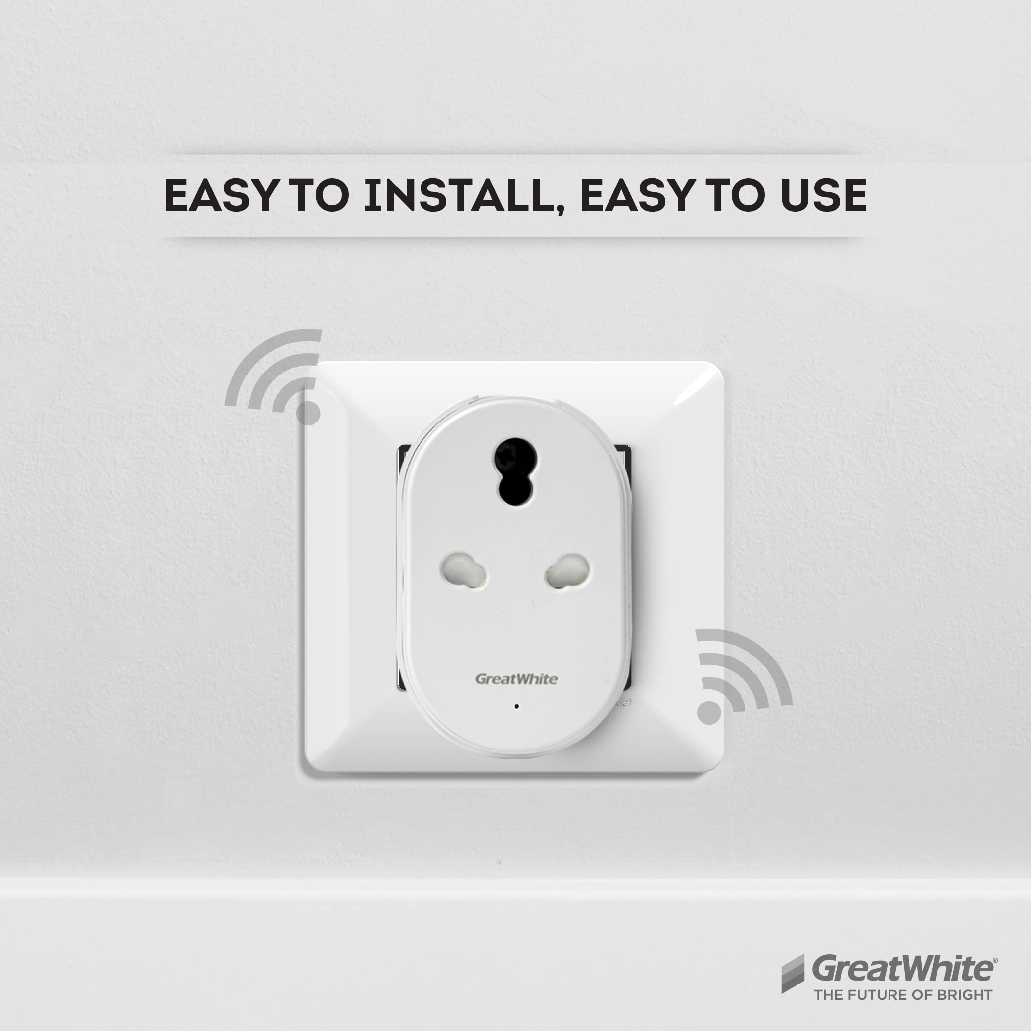 GreatWhite Petra 16A White - Wi-Fi Smart Plug for Large & Small Appliances, works for Air Conditioners, Geysers, Microwave Ovens, Lighting (Voice enabled Alexa and Google Assistant) 2