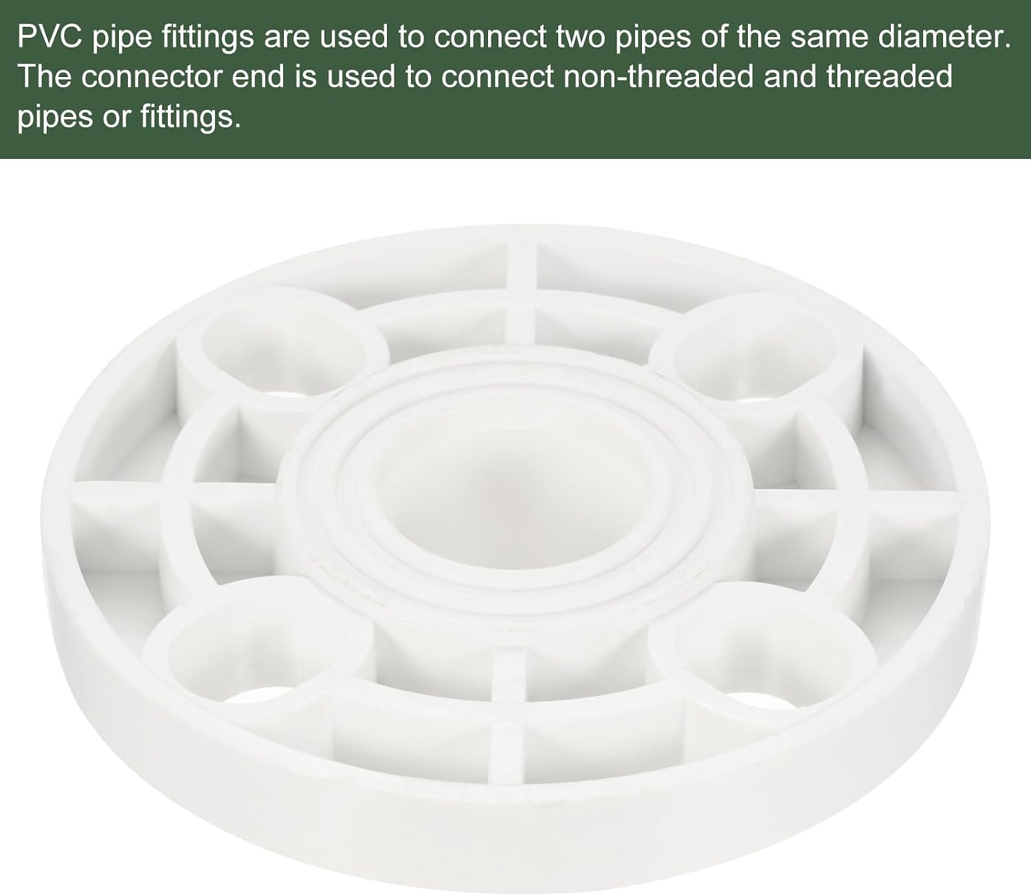 YOKIVE PVC Pipe Fitting, Flange Socket Coupling Connector Pipe Connection, Great for Bathroom, Kitchen, Sink (White, 40-mm/1.6")
