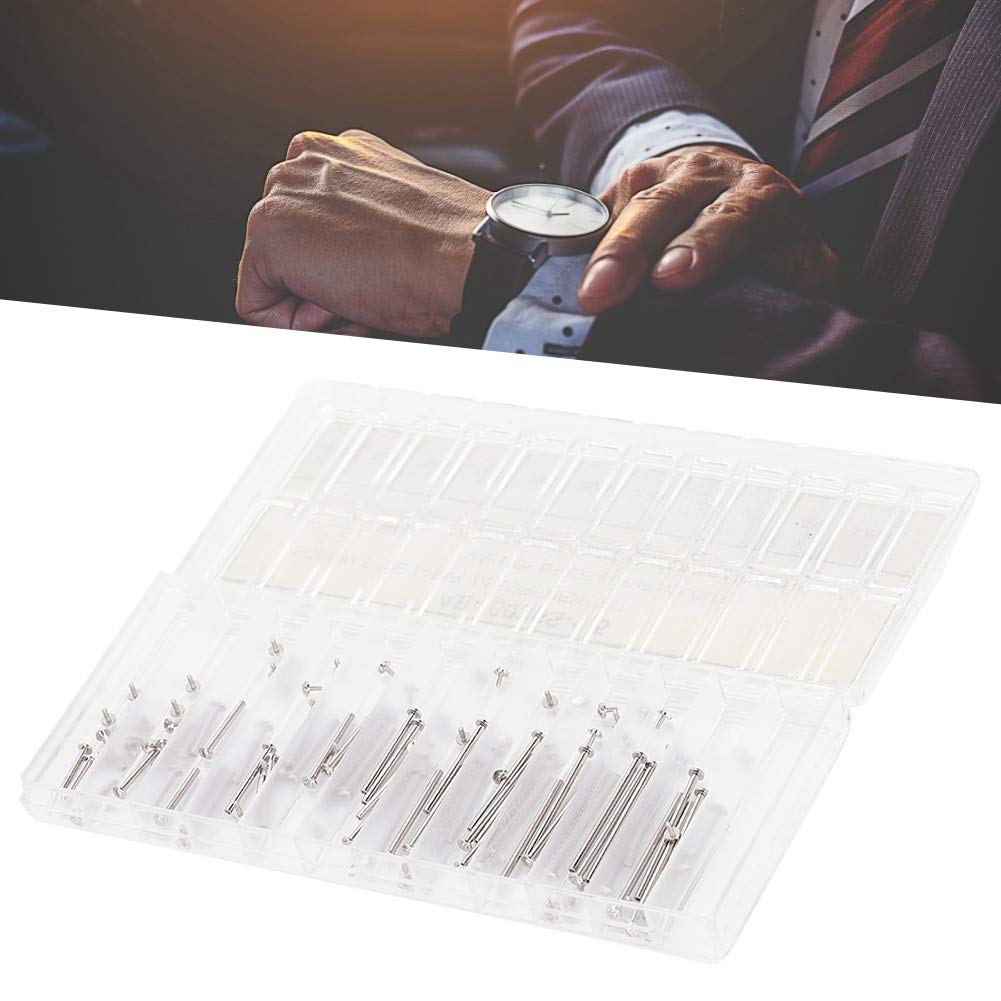 Sorandy Federsteg für Uhren, Schraubentyp, Federsteg aus Edelstahl, Professionelles Zubehör für Uhrenreparaturwerkzeuge, Gold/Silber, 1,5 Mm, 55 Stück, Ideal für Uhrmacher-Reparaturen