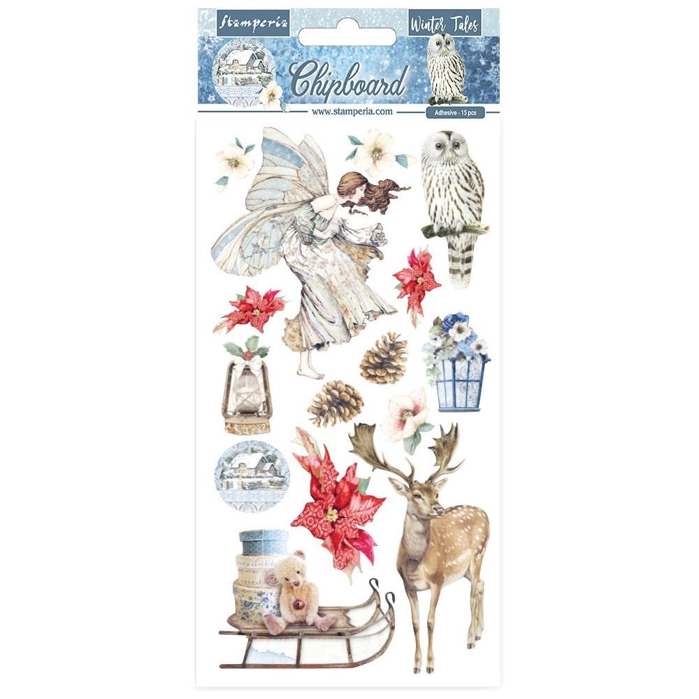 Stamperia Chipboard 15x30 cm - Winter Tales Christmas Elements