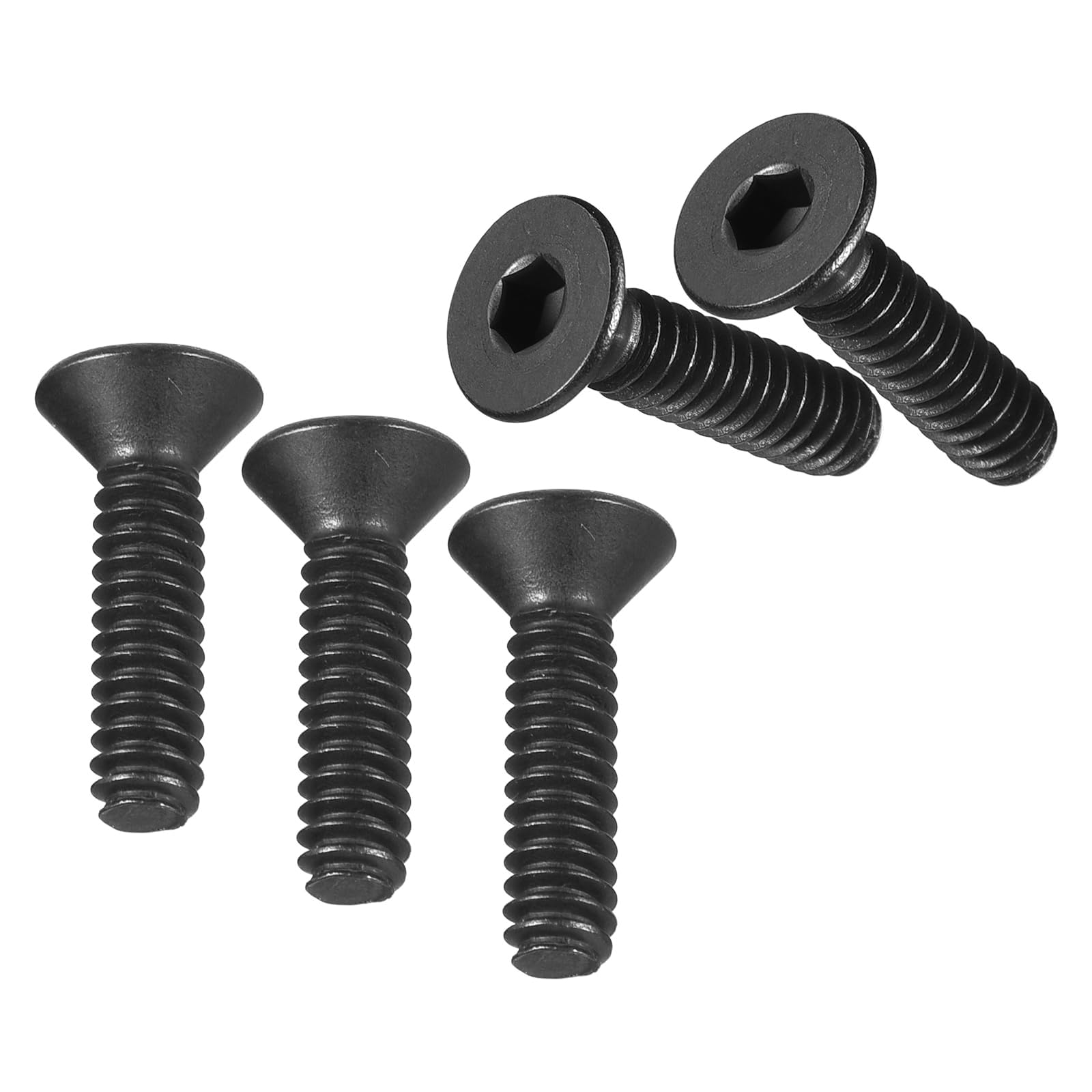MACHSWON #10-24 x 3/4" Flat Head Socket Cap Screws 10.9 Grade Carbon Steel Countersunk Head Allen Head Bolts Fully Threaded Black Oxide Fasteners 50Pcs — image 1