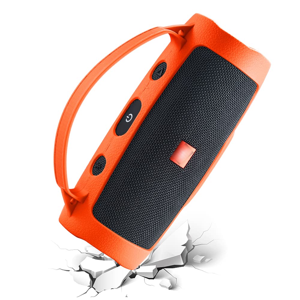 Custodia in silicone compatibile con altoparlante JBL Charge Essential 2, custodia protettiva per altoparlante Charge Essential 2 (arancione