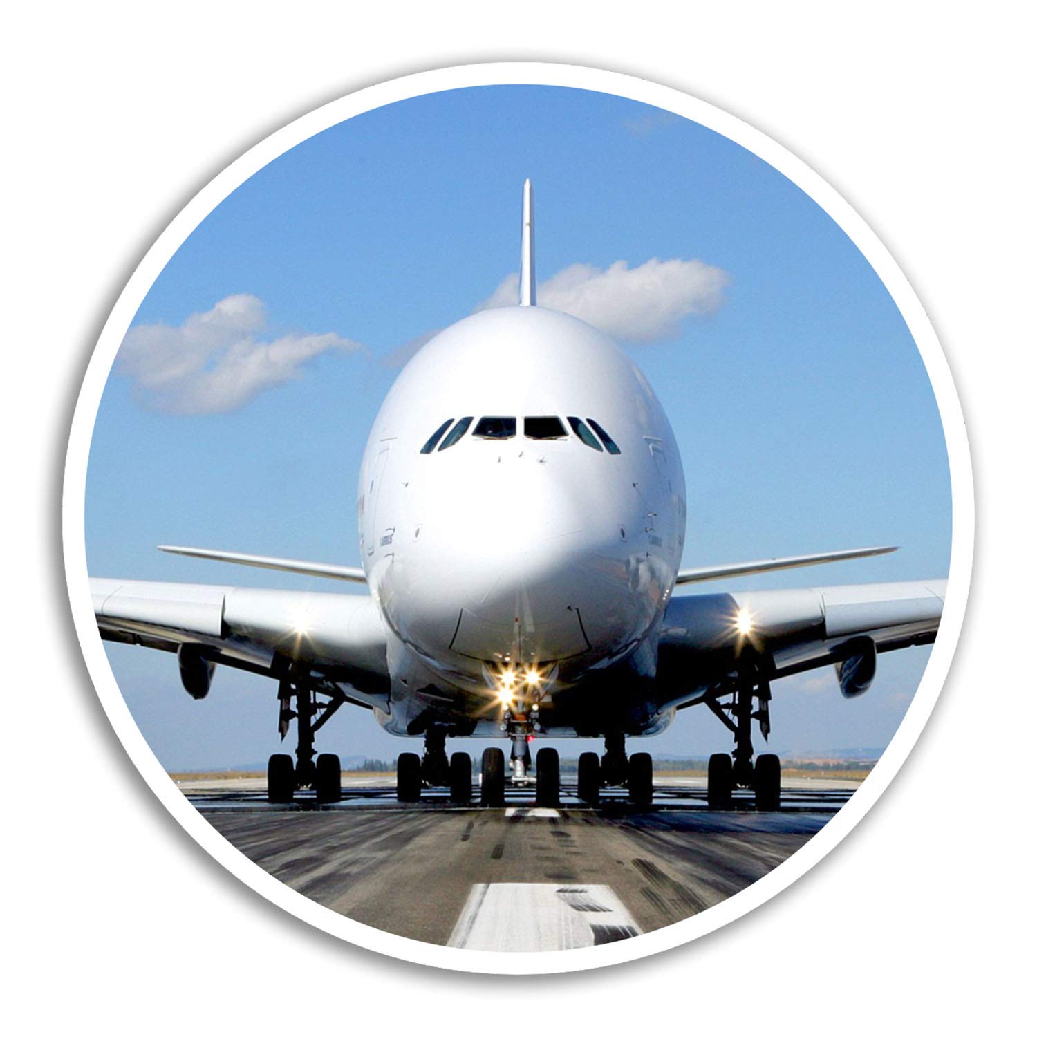 2 x 10cm Airbus A380 Vinyl Stickers - Airplane Jet Sticker Luggage Laptop #8108 (10cm Wide)