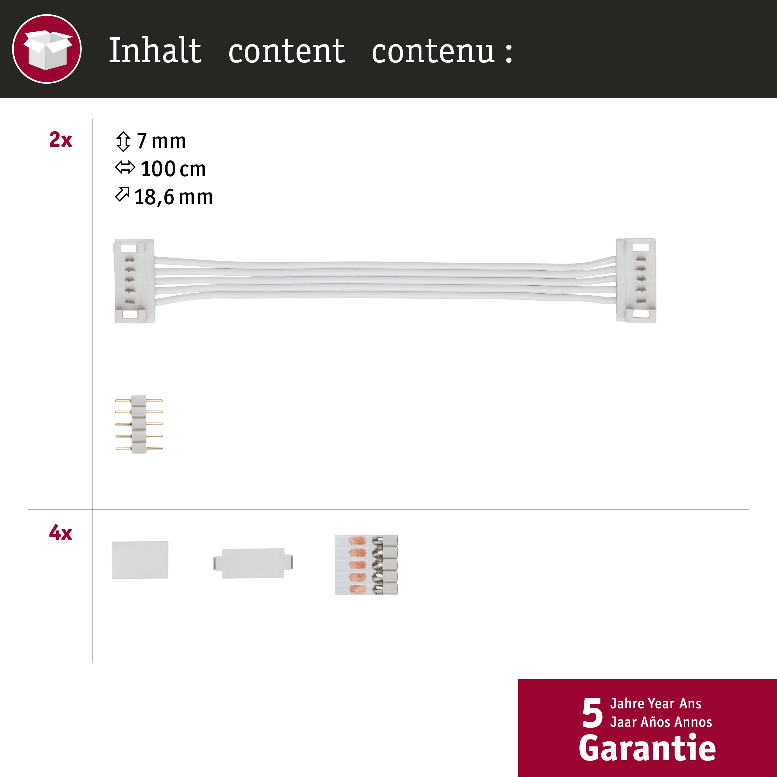 Paulmann 709.19 accesorios de iluminación Conector para iluminación - Accesorio de iluminación (Conector para iluminación, Blanco, De plástico, IP20, III, 144 W)