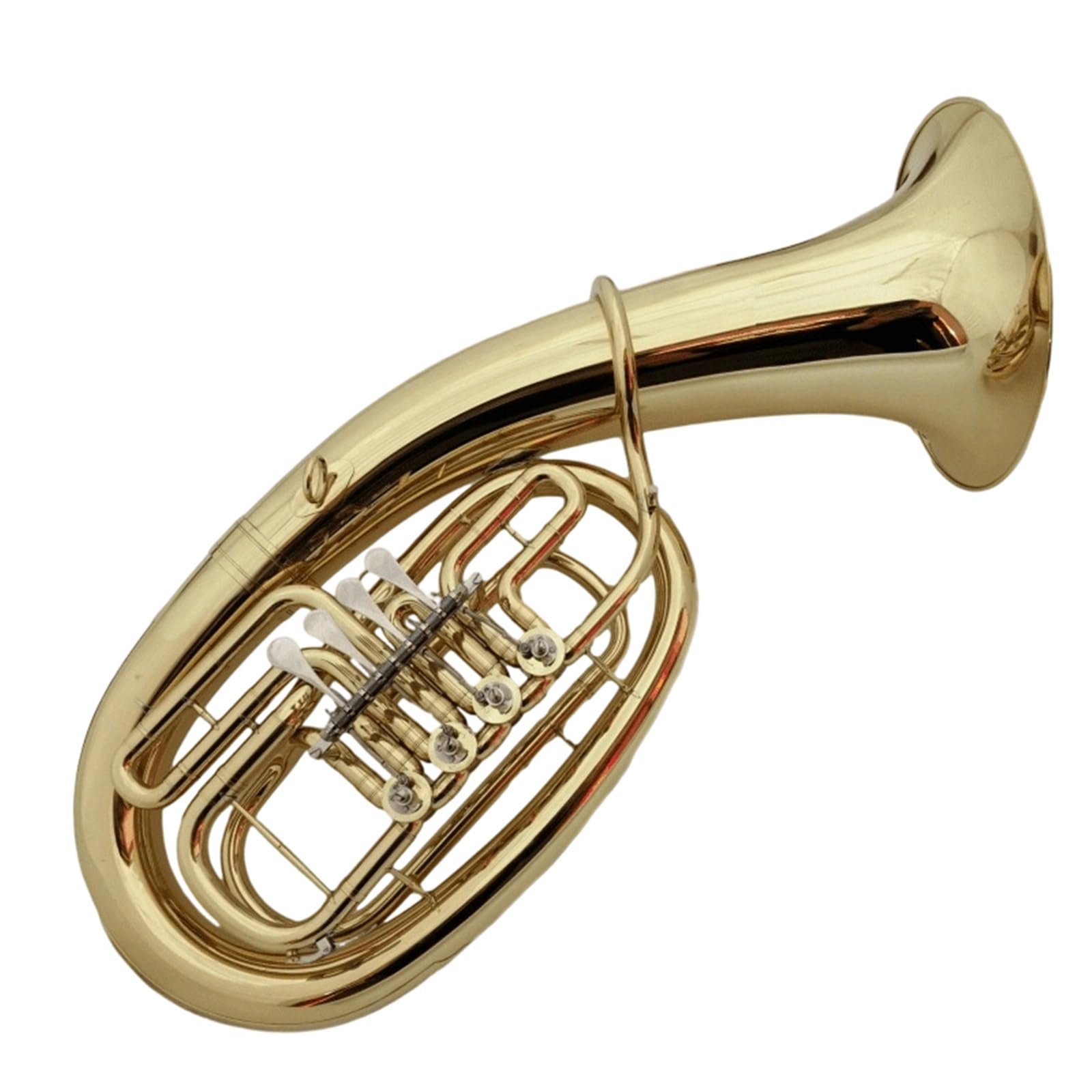 Kit Deuphonium Euphonium À Quatre Touches Instrument Cuivres Occidental Si Bémol Doré Pour Débutant