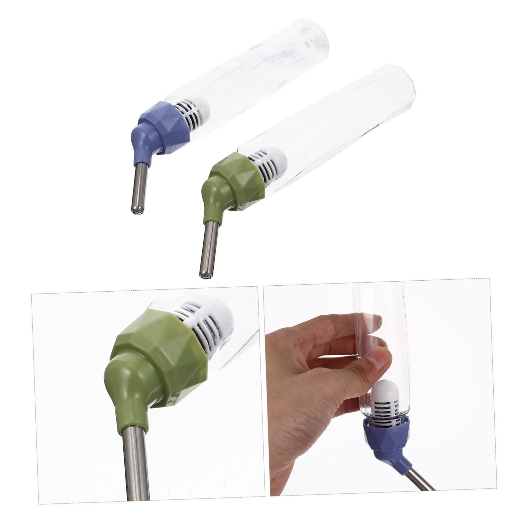 minkissy 6 piezas fuente de agua de gravedad para hámster, dispensador de agua para jaula de conejo, botellas de agua pequeñas para mascotas, dispensador de agua pequeño, alimentador de conejo,